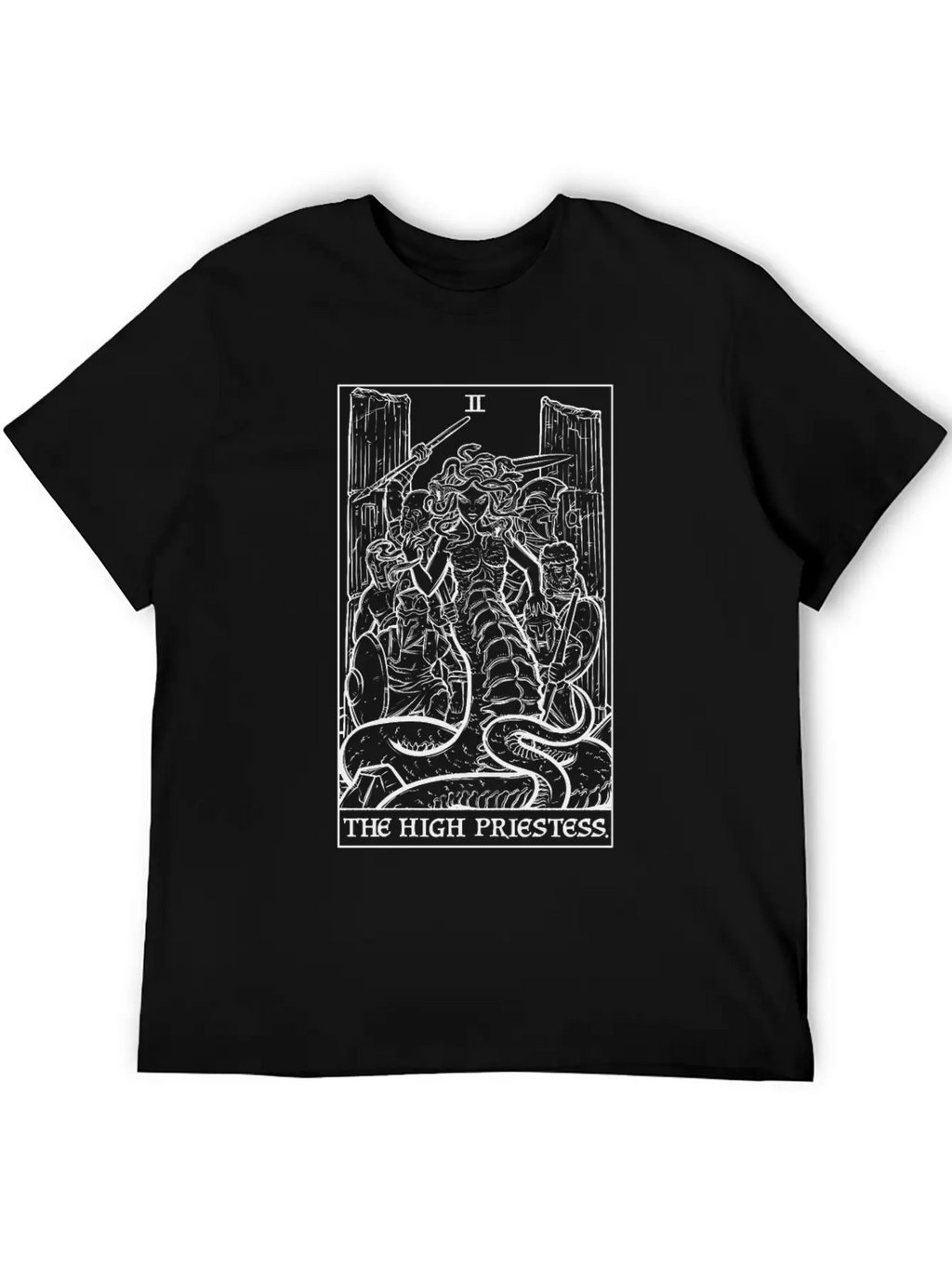 The High Priestess Terror Tarot Edition Stylish Everyday T-Shirt – Unisex Basic Cotton Tee