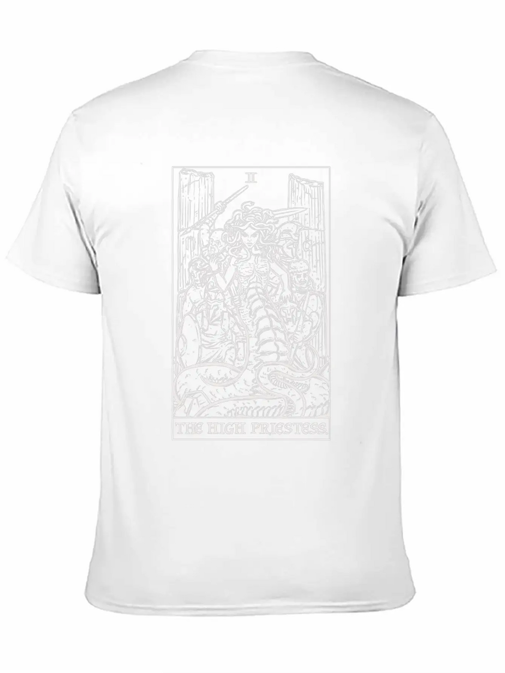 The High Priestess Terror Tarot Edition Stylish Everyday T-Shirt – Unisex Basic Cotton Tee