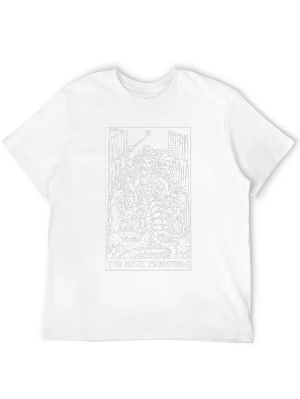 The High Priestess Terror Tarot Edition Stylish Everyday T-Shirt – Unisex Basic Cotton Tee