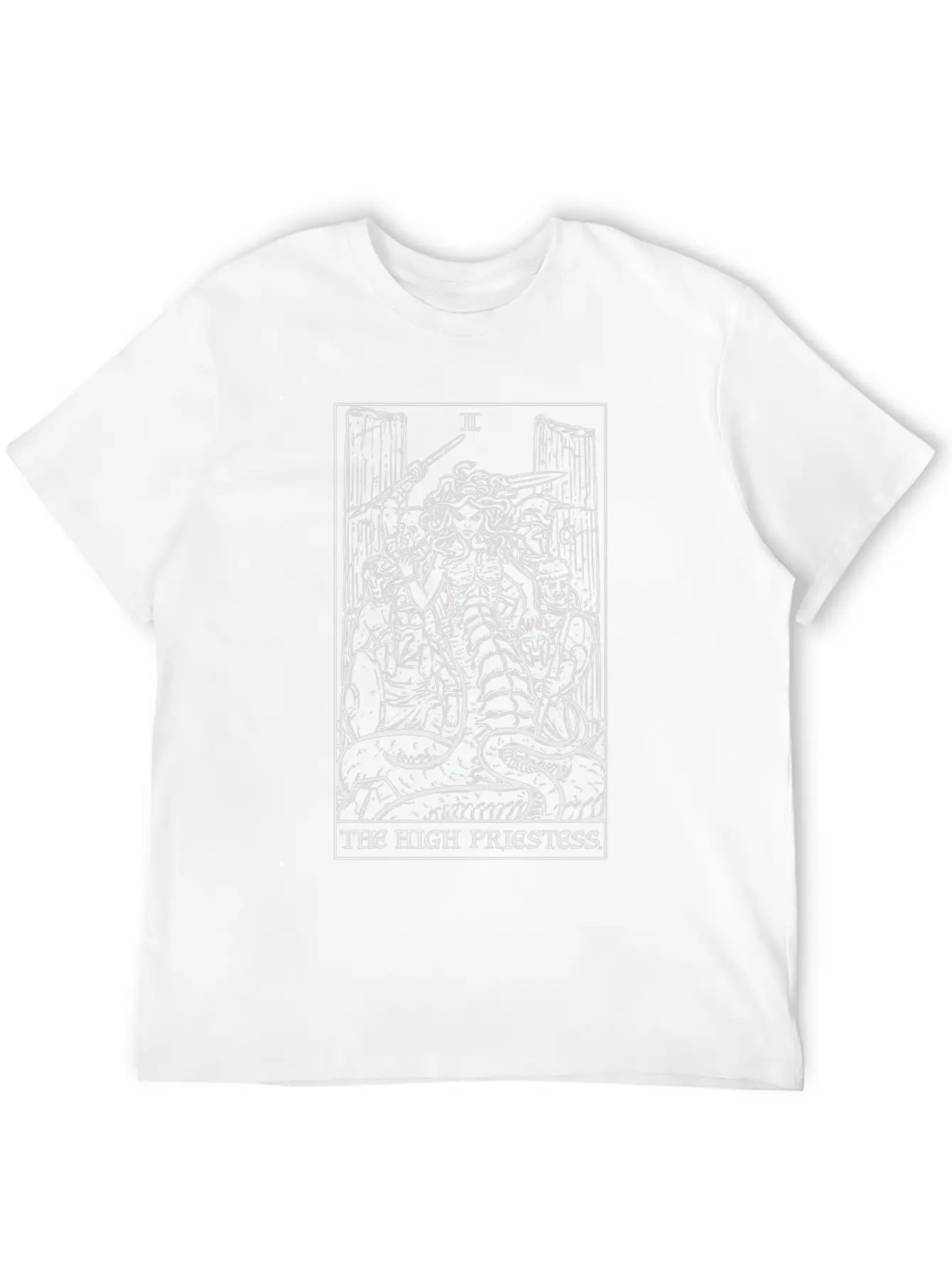 The High Priestess Terror Tarot Edition Stylish Everyday T-Shirt – Unisex Basic Cotton Tee