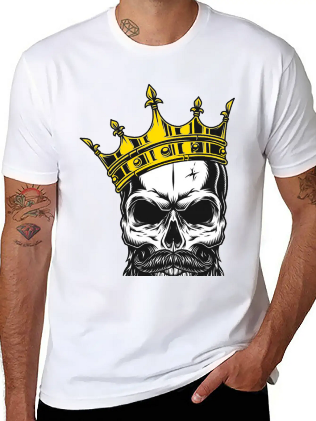 The King Skull Unisex Casual T-Shirt – Clean Design For Daily Comfort