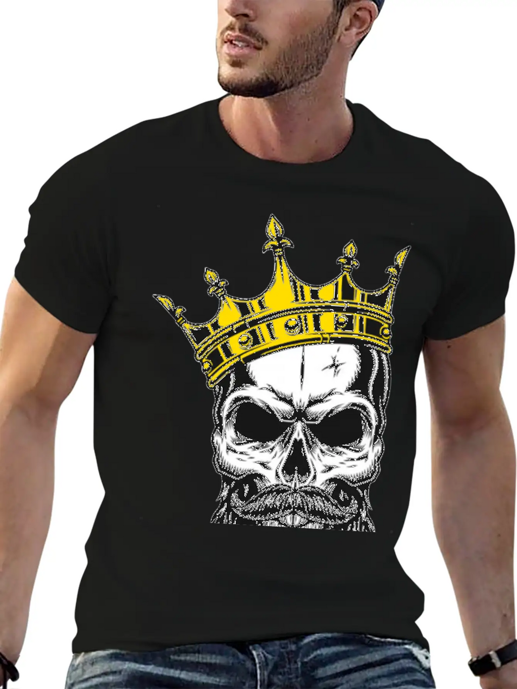 The King Skull Unisex Casual T-Shirt – Clean Design For Daily Comfort
