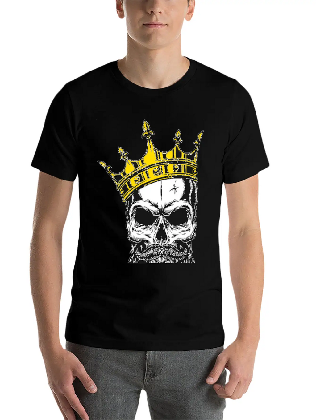 The King Skull Unisex Casual T-Shirt – Clean Design For Daily Comfort