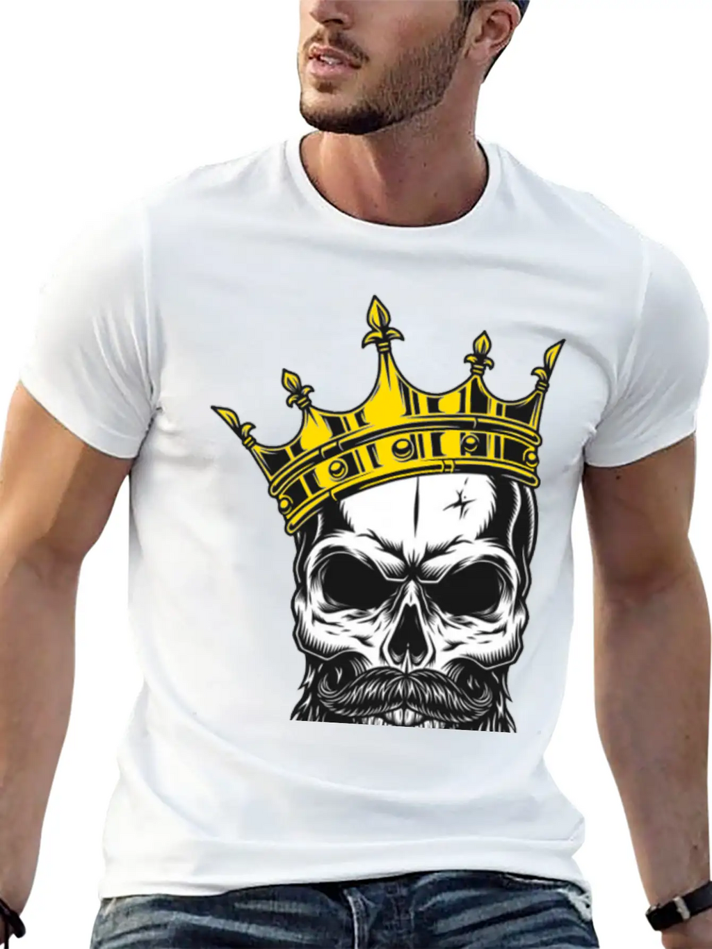 The King Skull Unisex Casual T-Shirt – Clean Design For Daily Comfort