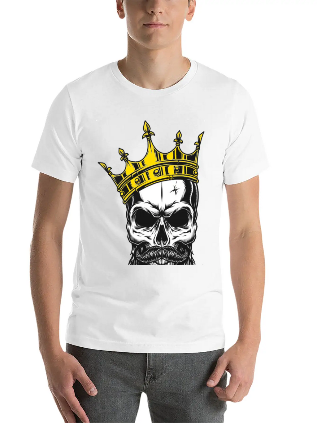 The King Skull Unisex Casual T-Shirt – Clean Design For Daily Comfort