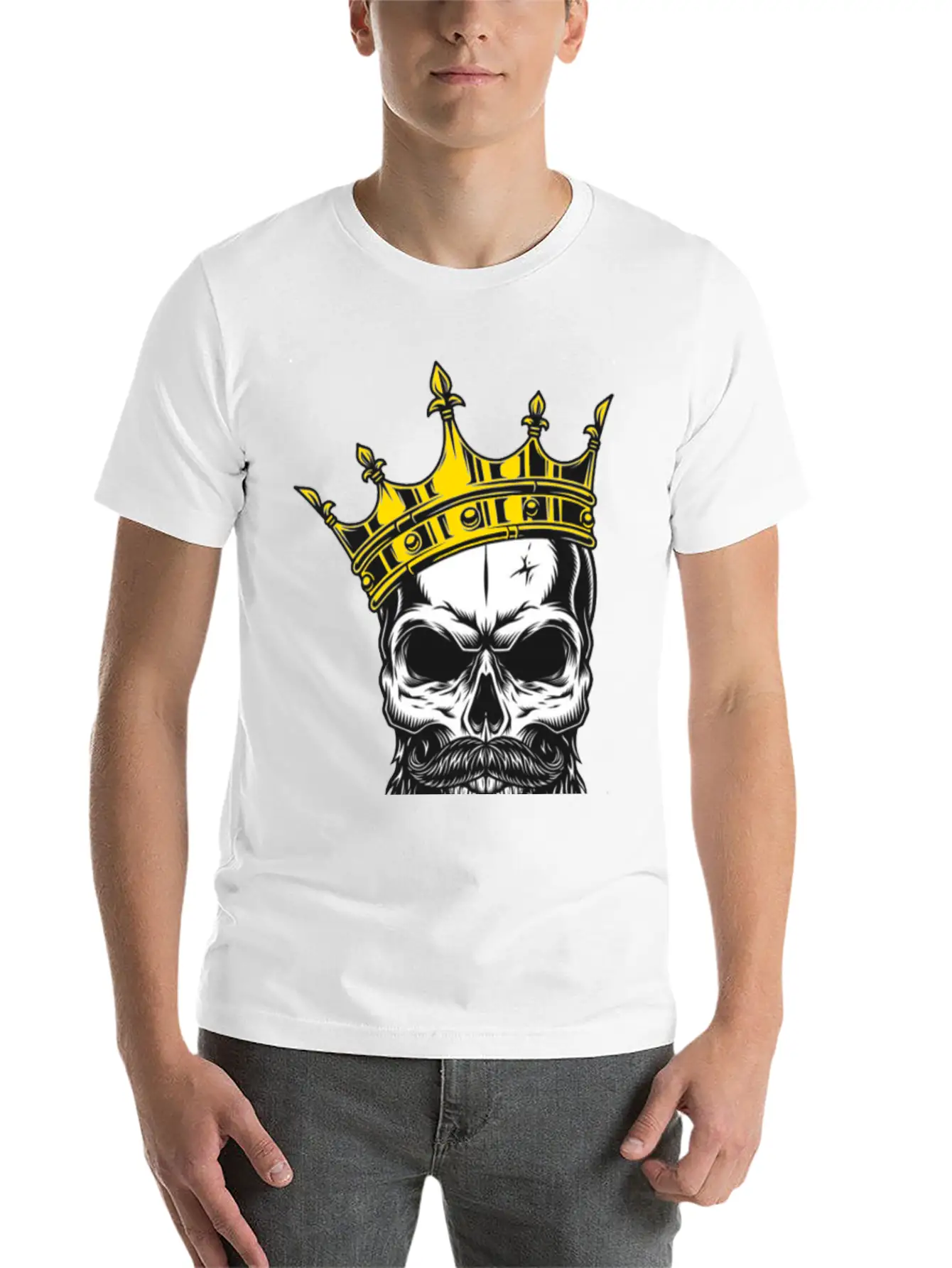 The King Skull Unisex Casual T-Shirt – Clean Design For Daily Comfort