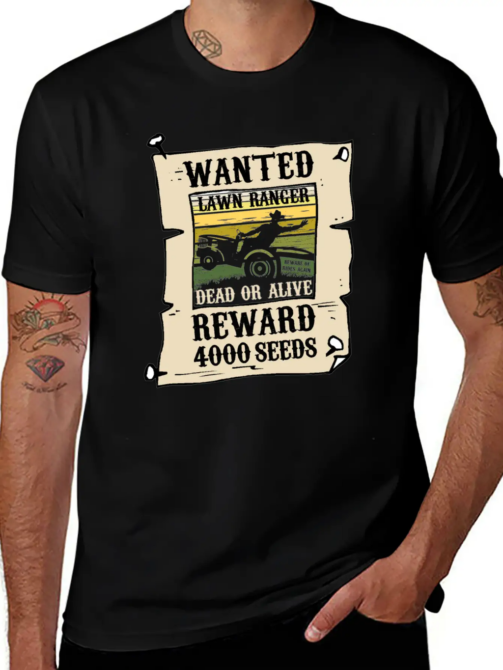 The Lawn Ranger Rides Again Funny Grass Mower Gift Timeless Short Sleeve Tee – Comfy And Minimalist Design