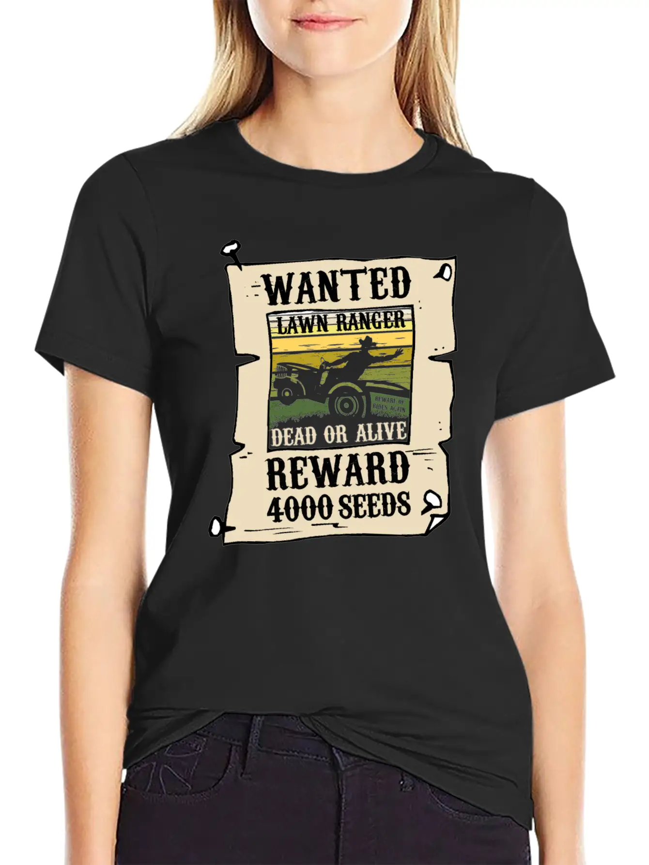 The Lawn Ranger Rides Again Funny Grass Mower Gift Timeless Short Sleeve Tee – Comfy And Minimalist Design