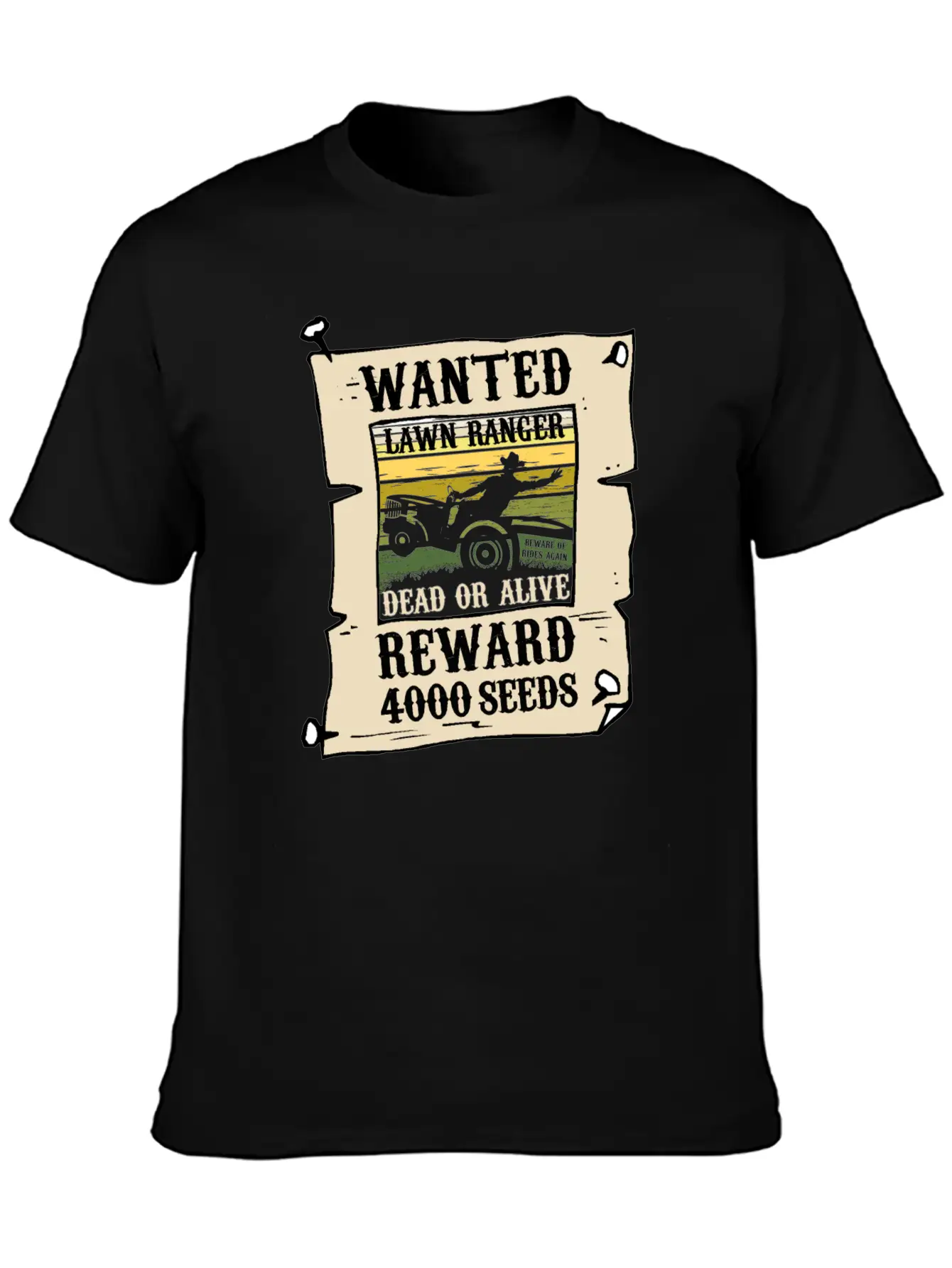 The Lawn Ranger Rides Again Funny Grass Mower Gift Timeless Short Sleeve Tee – Comfy And Minimalist Design