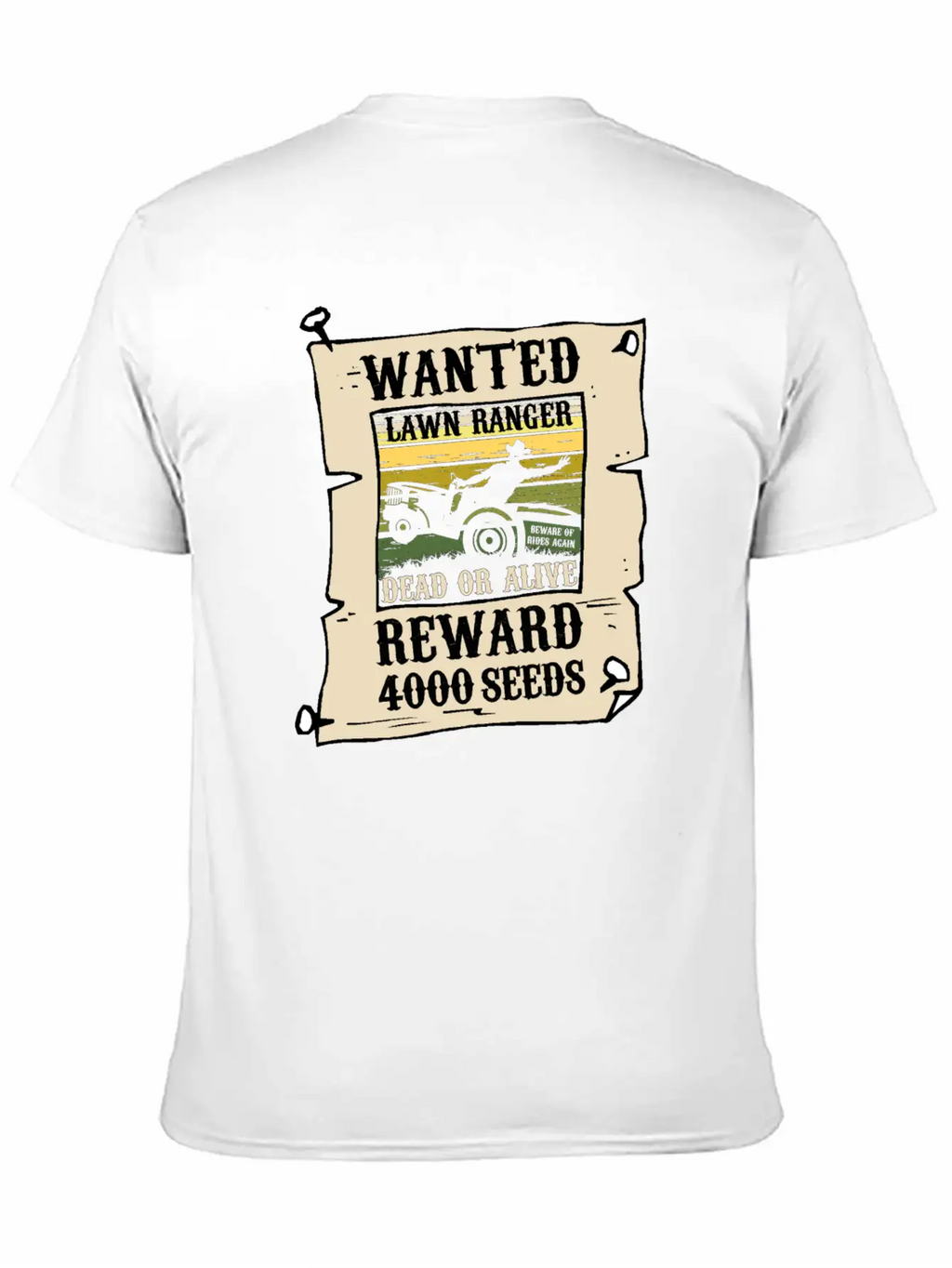 The Lawn Ranger Rides Again Funny Grass Mower Gift Timeless Short Sleeve Tee – Comfy And Minimalist Design