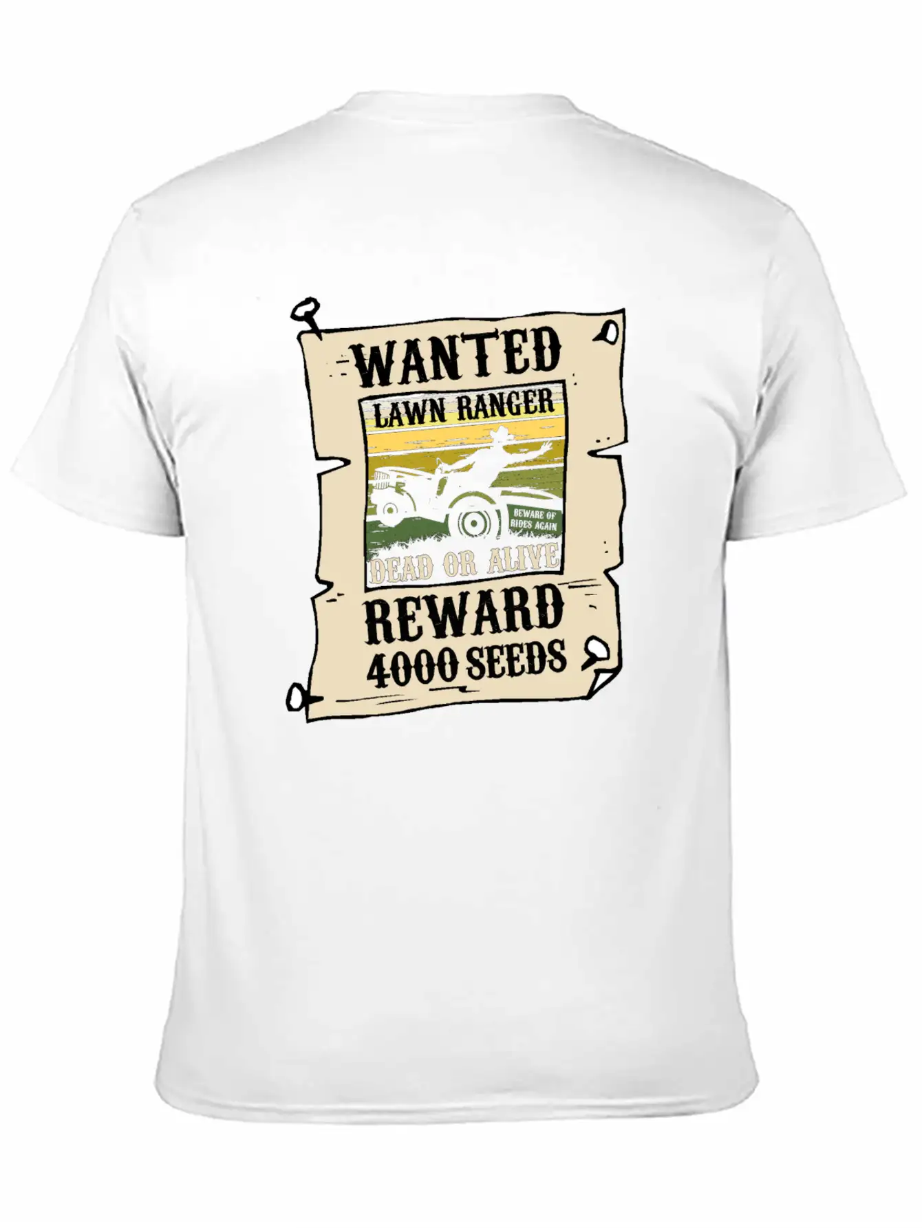 The Lawn Ranger Rides Again Funny Grass Mower Gift Timeless Short Sleeve Tee – Comfy And Minimalist Design