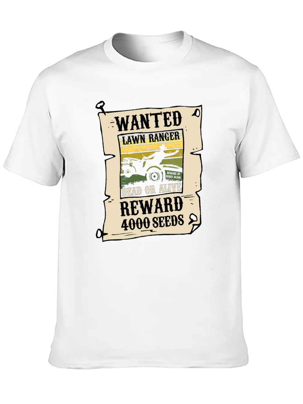 The Lawn Ranger Rides Again Funny Grass Mower Gift Timeless Short Sleeve Tee – Comfy And Minimalist Design