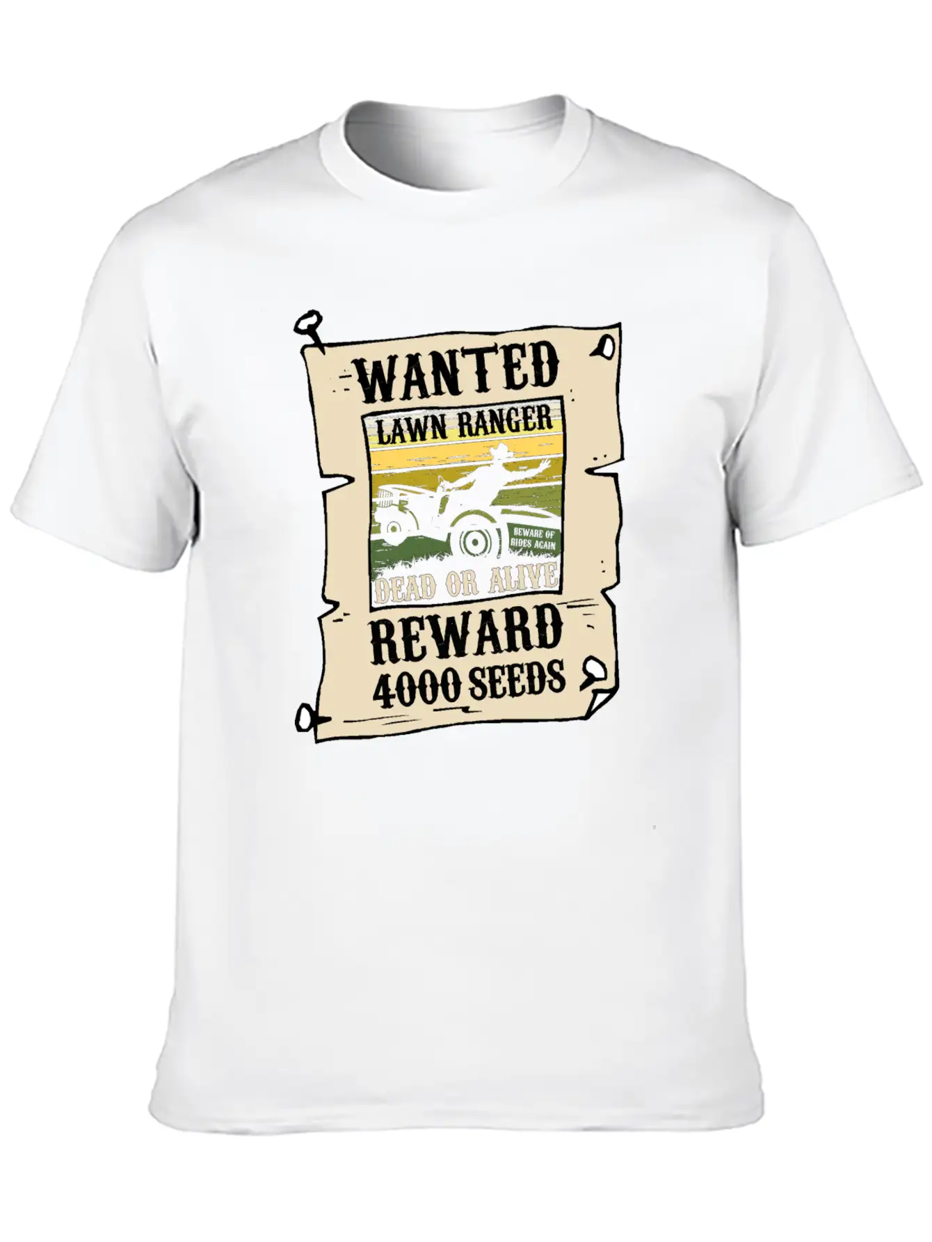 The Lawn Ranger Rides Again Funny Grass Mower Gift Timeless Short Sleeve Tee – Comfy And Minimalist Design