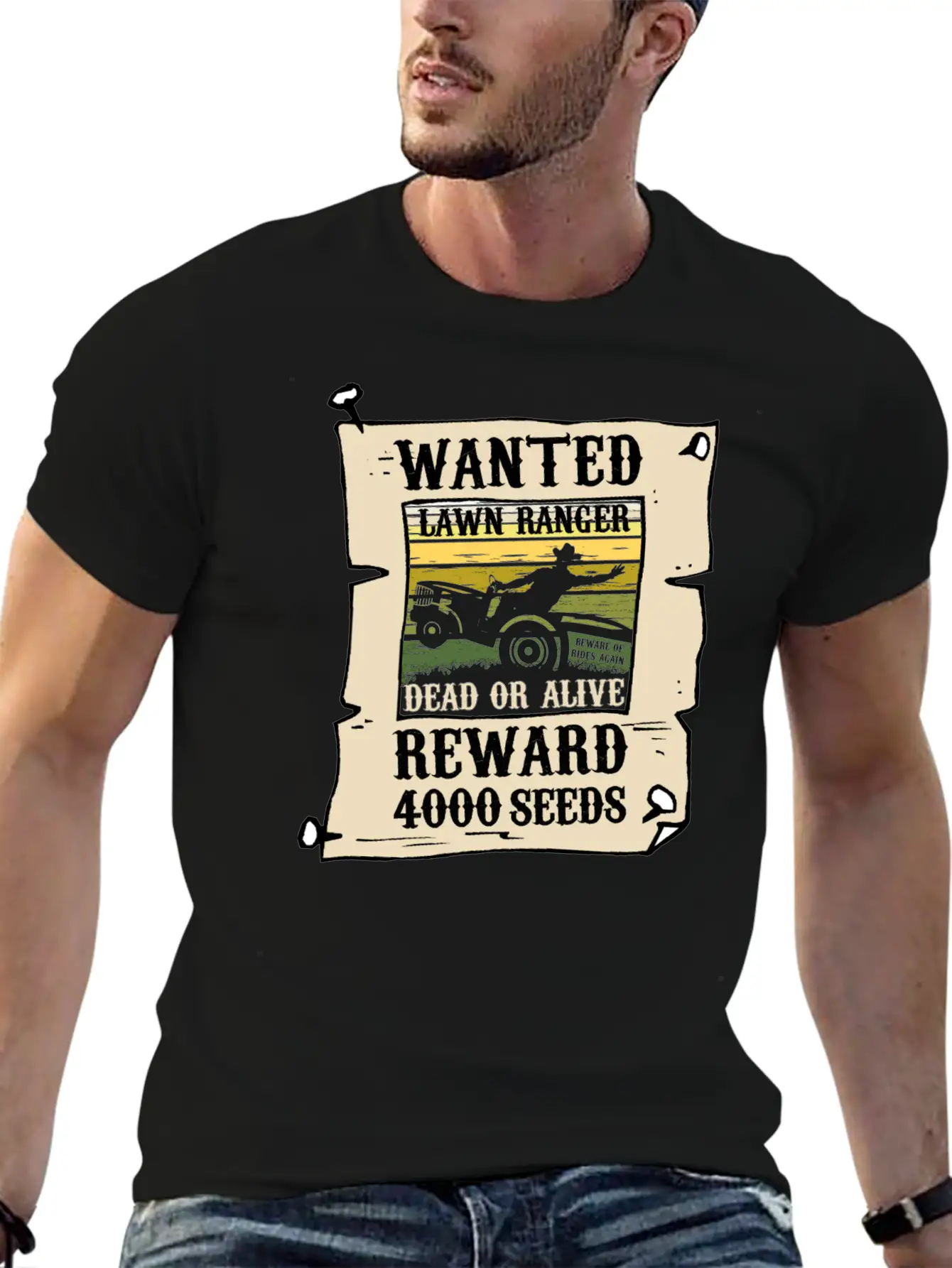 The Lawn Ranger Rides Again Funny Grass Mower Gift Timeless Short Sleeve Tee – Comfy And Minimalist Design