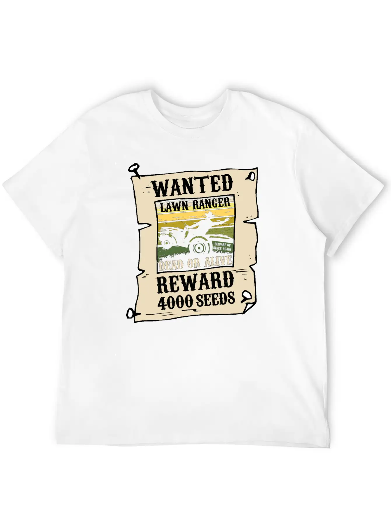 The Lawn Ranger Rides Again Funny Grass Mower Gift Timeless Short Sleeve Tee – Comfy And Minimalist Design