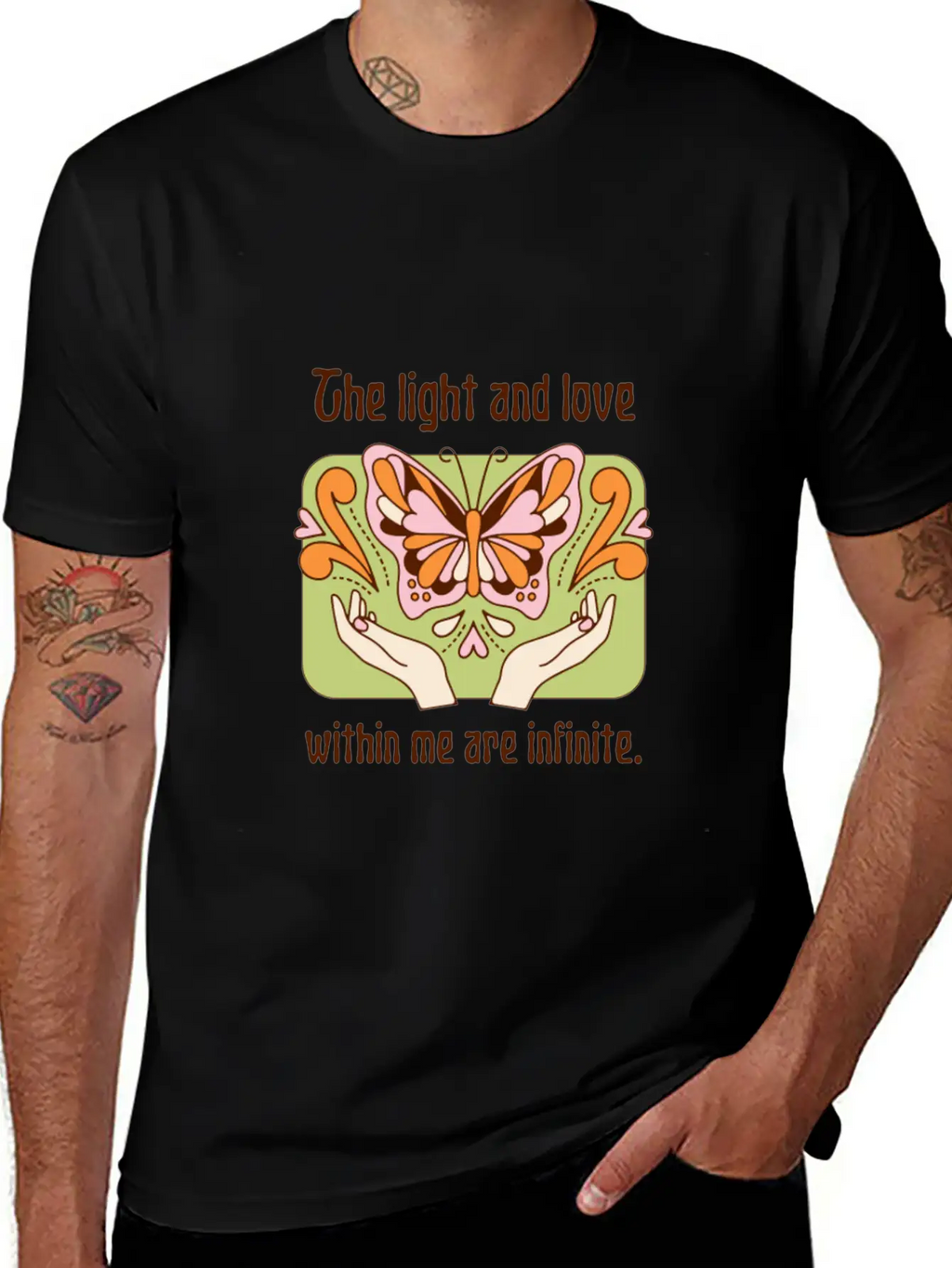 The Light And Love Within Me Infinite Breathable Graphic T-Shirt – Perfect For Casual Days