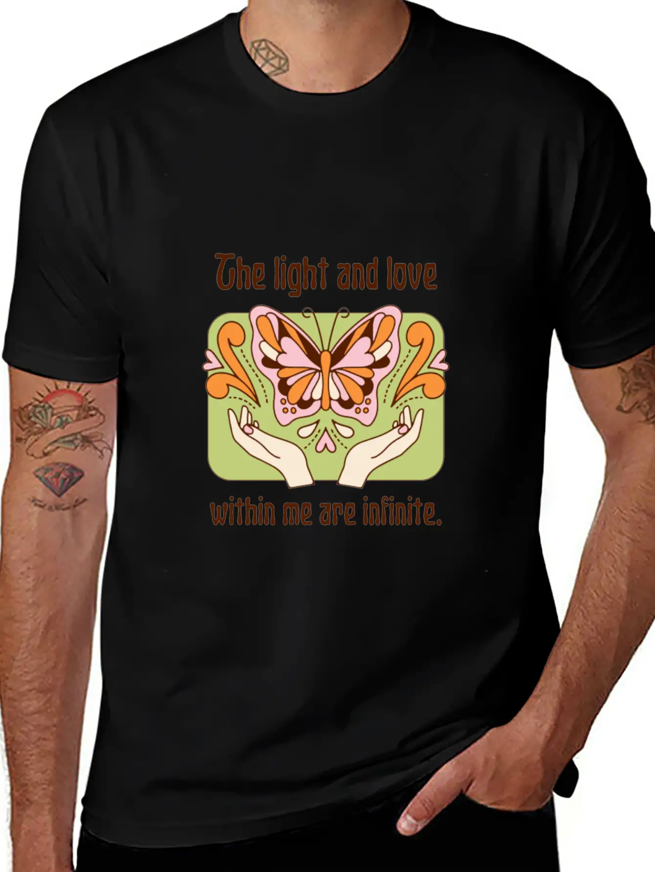 The Light And Love Within Me Infinite Breathable Graphic T-Shirt – Perfect For Casual Days