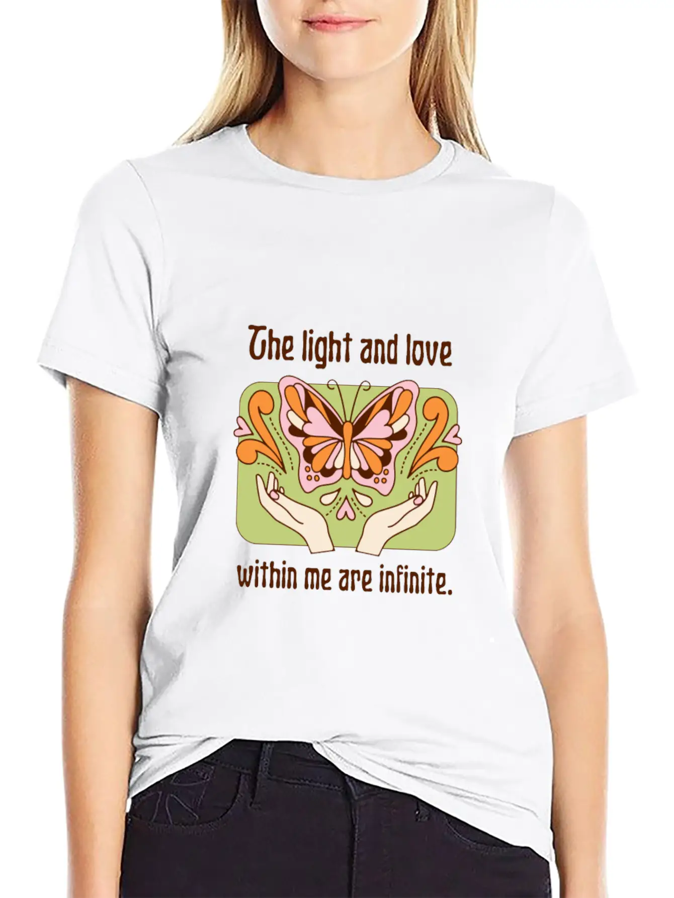 The Light And Love Within Me Infinite Breathable Graphic T-Shirt – Perfect For Casual Days