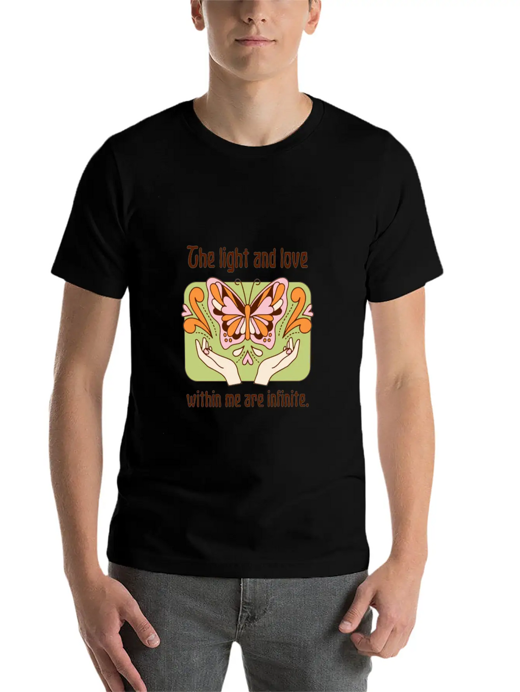 The Light And Love Within Me Infinite Breathable Graphic T-Shirt – Perfect For Casual Days