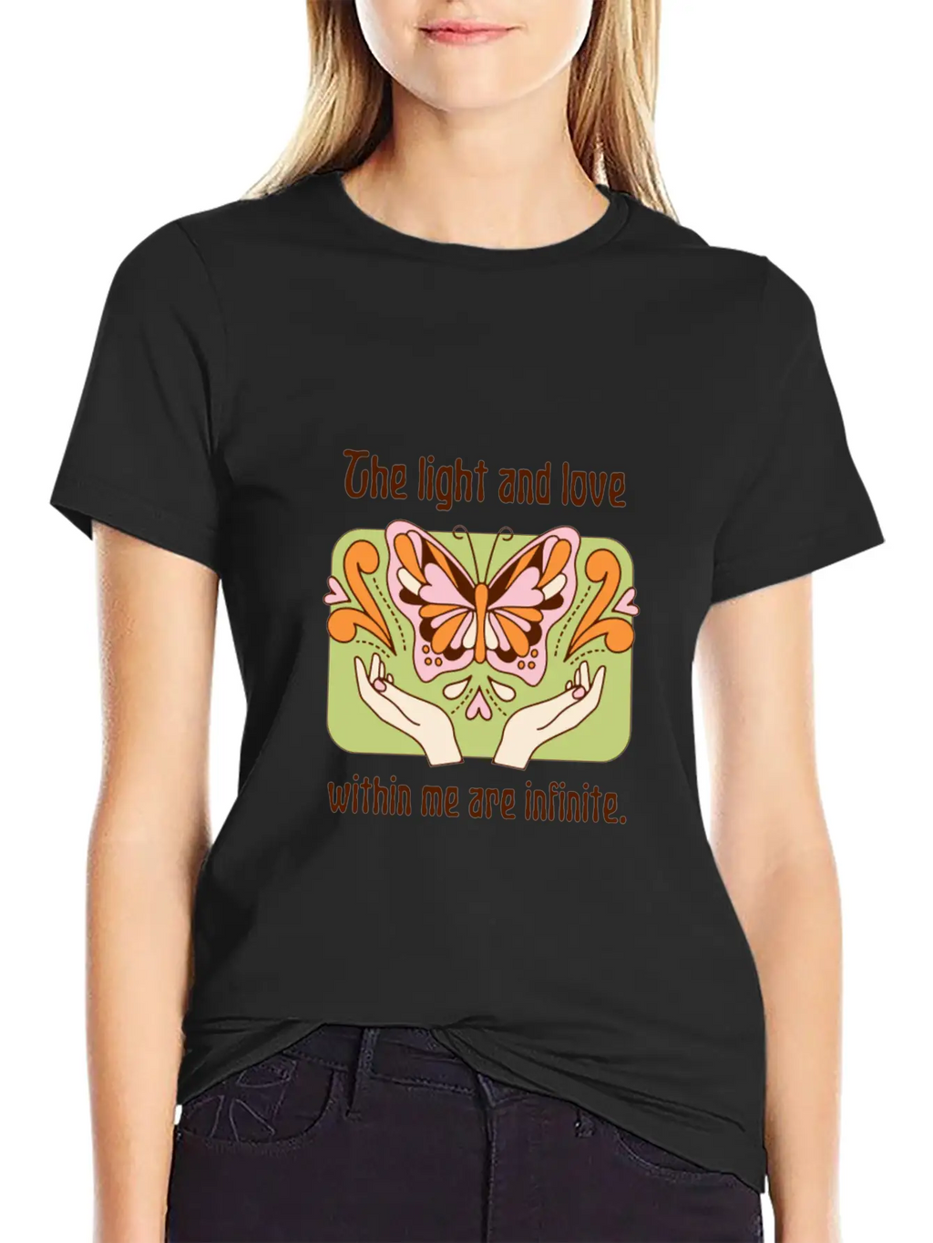 The Light And Love Within Me Infinite Breathable Graphic T-Shirt – Perfect For Casual Days