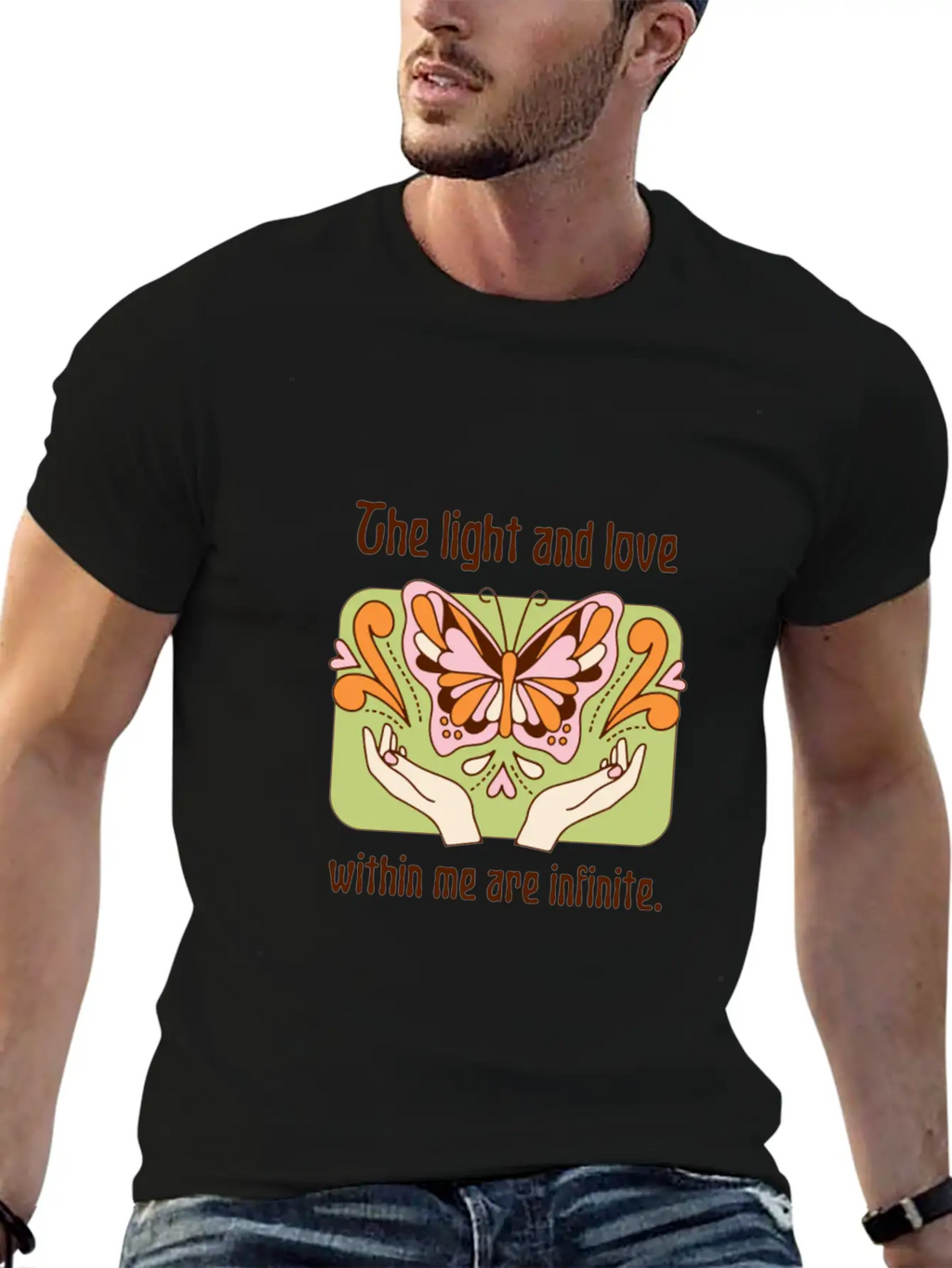 The Light And Love Within Me Infinite Breathable Graphic T-Shirt – Perfect For Casual Days