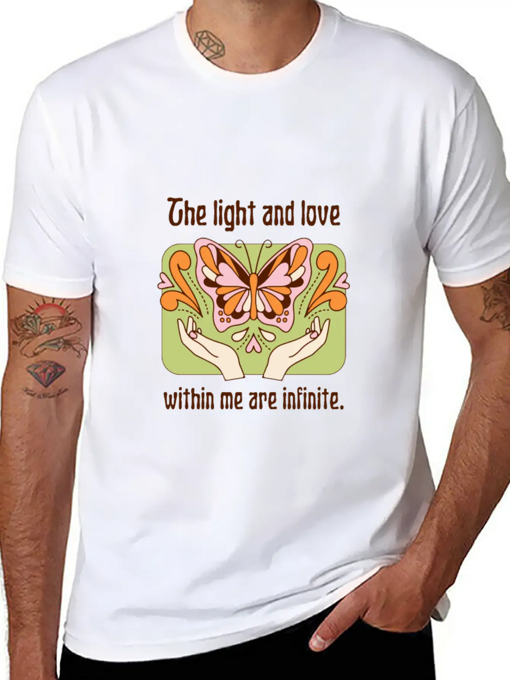The Light And Love Within Me Infinite Breathable Graphic T-Shirt – Perfect For Casual Days