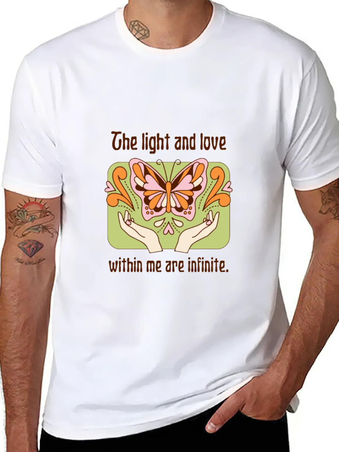 The Light And Love Within Me Infinite Breathable Graphic T-Shirt – Perfect For Casual Days