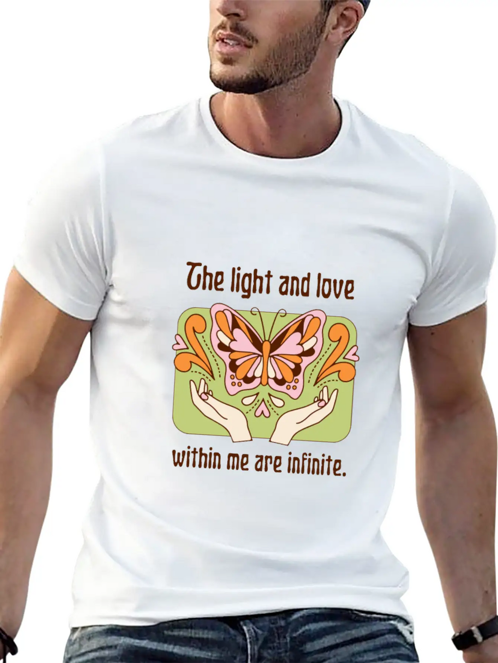 The Light And Love Within Me Infinite Breathable Graphic T-Shirt – Perfect For Casual Days
