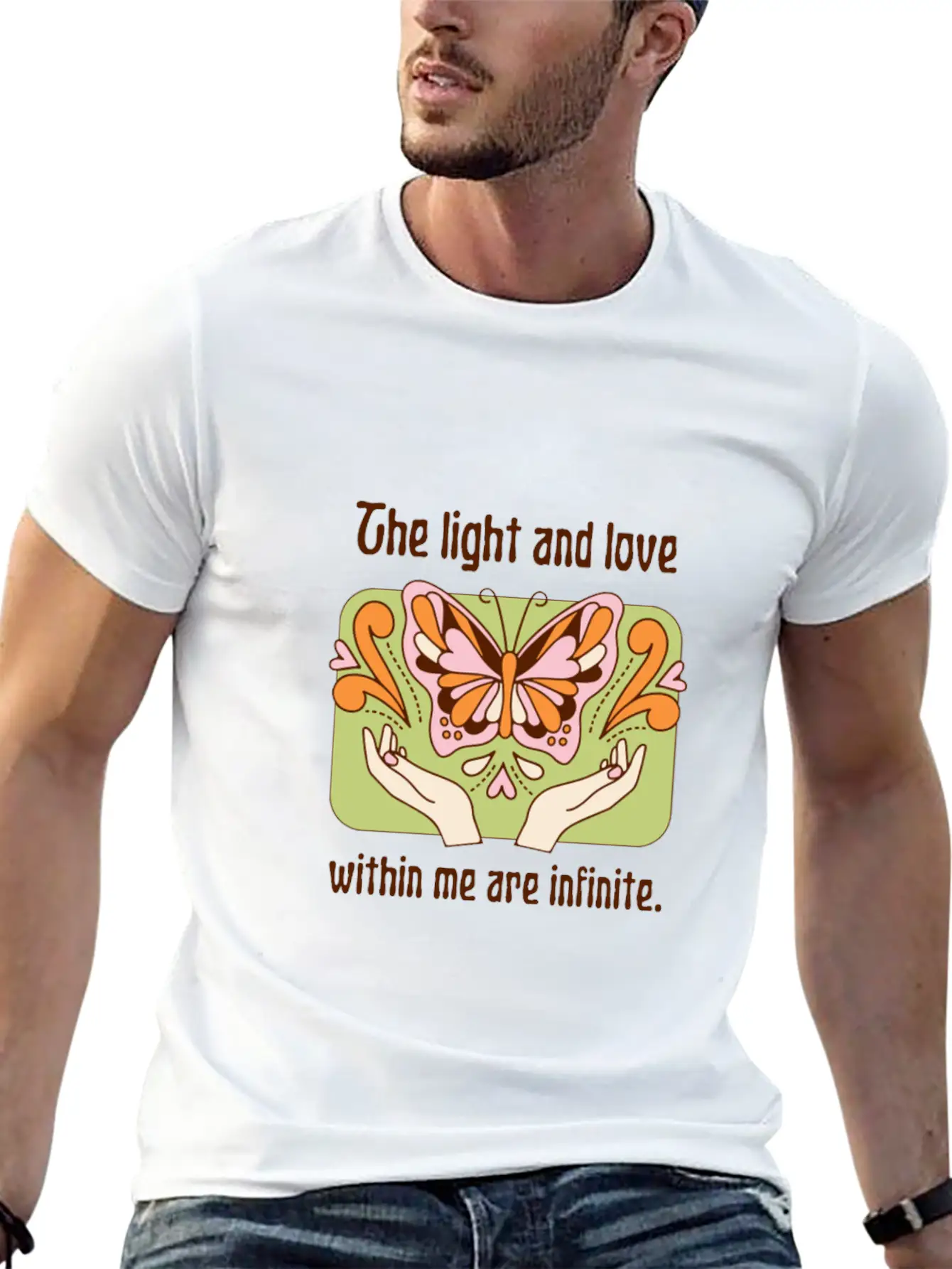 The Light And Love Within Me Infinite Breathable Graphic T-Shirt – Perfect For Casual Days