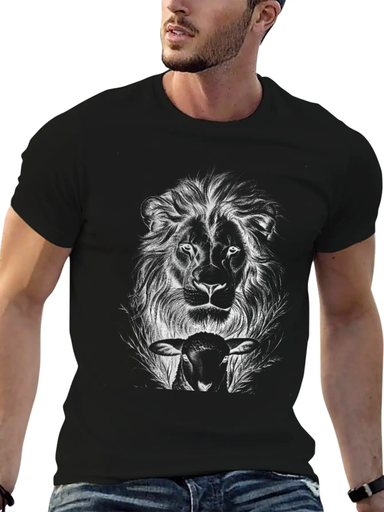 The Lion Of Judah And The Lamb Of God Classic Cotton Tee – Unisex Comfort For Any Season