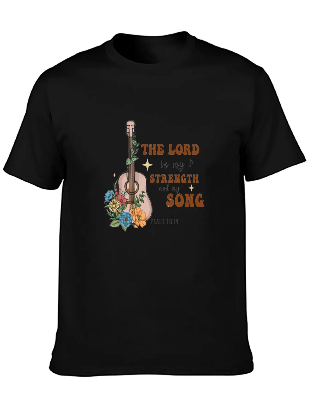 The Lord Is My Strength And My Song Psalm 118:14 Breathable Soft Cotton T-Shirt – Timeless Casual Look
