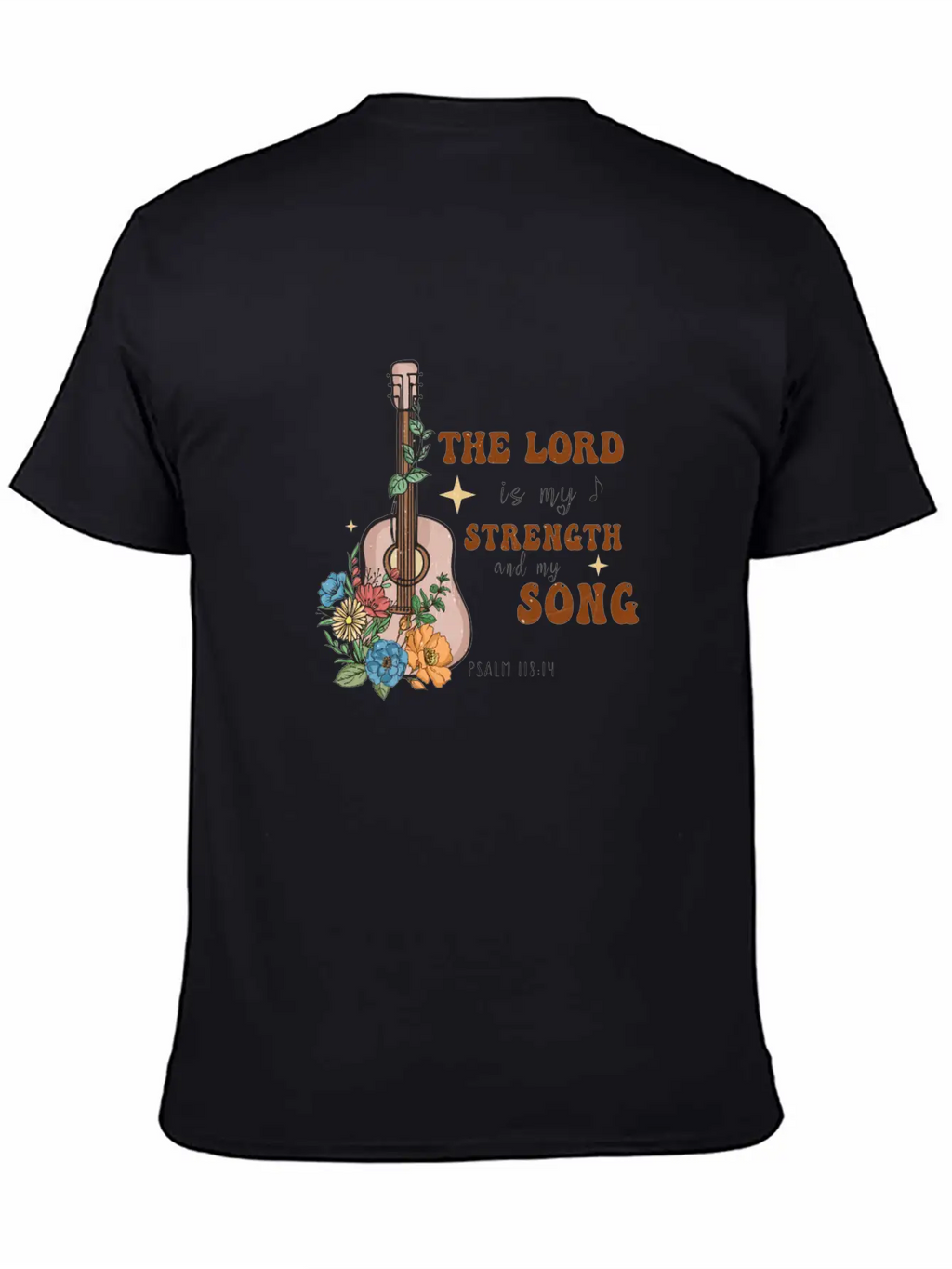The Lord Is My Strength And My Song Psalm 118:14 Breathable Soft Cotton T-Shirt – Timeless Casual Look