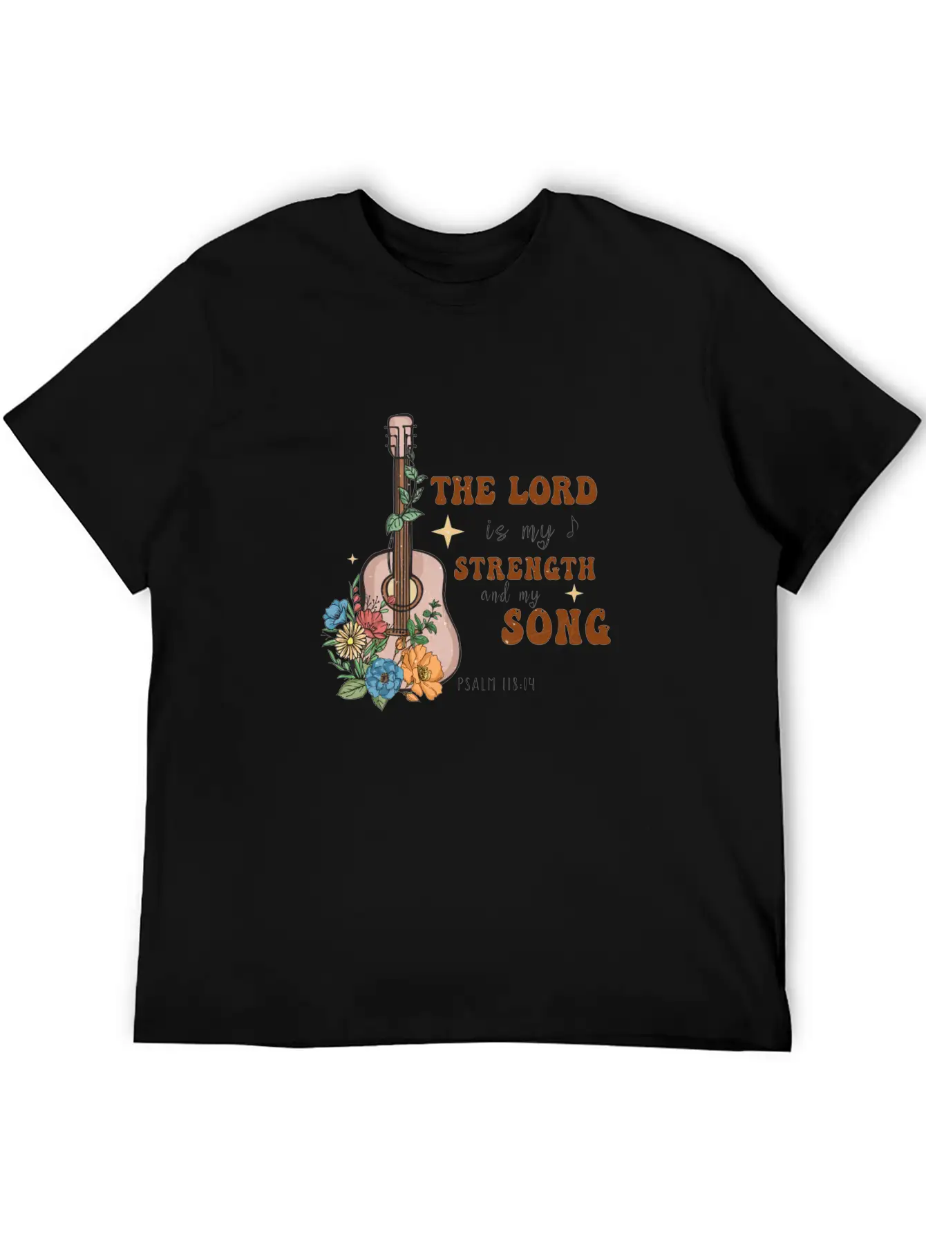 The Lord Is My Strength And My Song Psalm 118:14 Breathable Soft Cotton T-Shirt – Timeless Casual Look