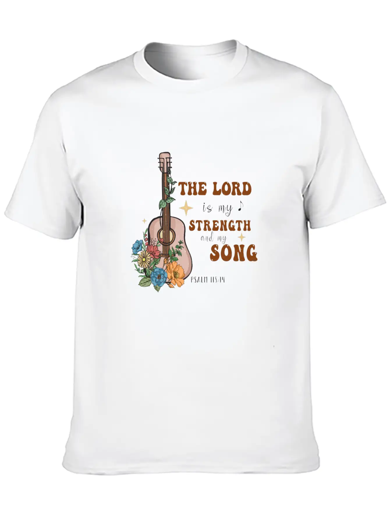 The Lord Is My Strength And My Song Psalm 118:14 Breathable Soft Cotton T-Shirt – Timeless Casual Look