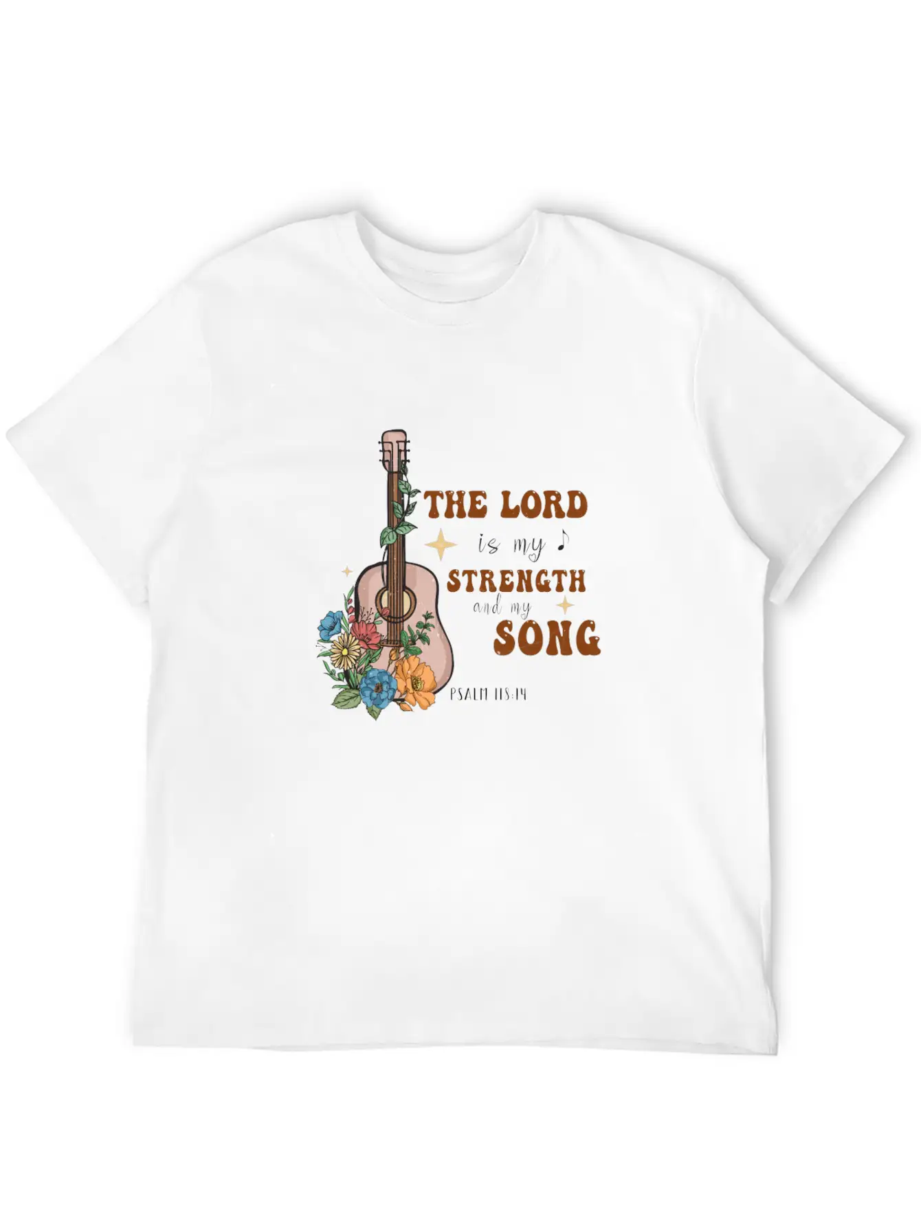 The Lord Is My Strength And My Song Psalm 118:14 Breathable Soft Cotton T-Shirt – Timeless Casual Look