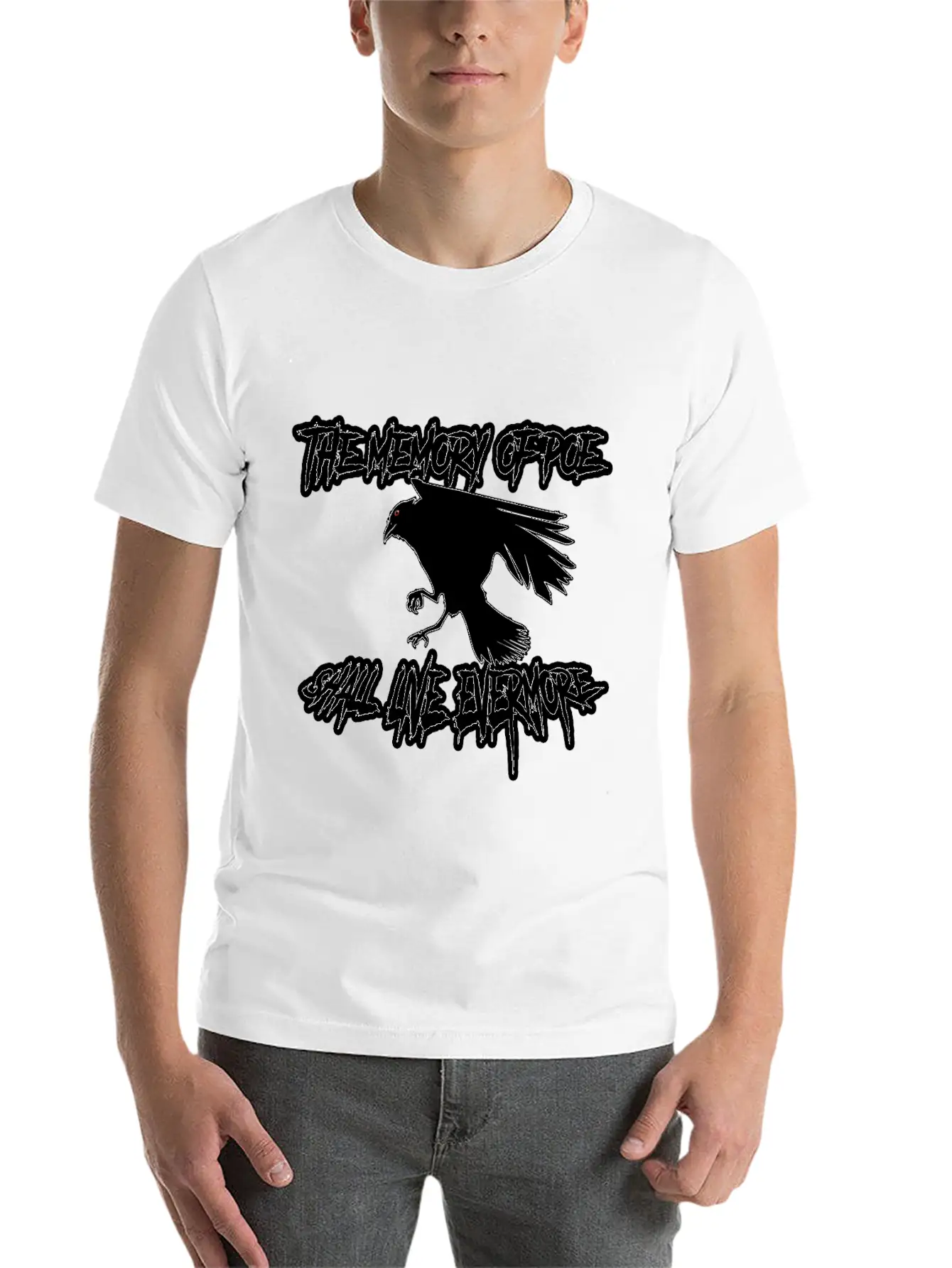 The Memory Of Poe Shall Live Evermore Unisex Casual T-Shirt – Clean Design For Daily Comfort