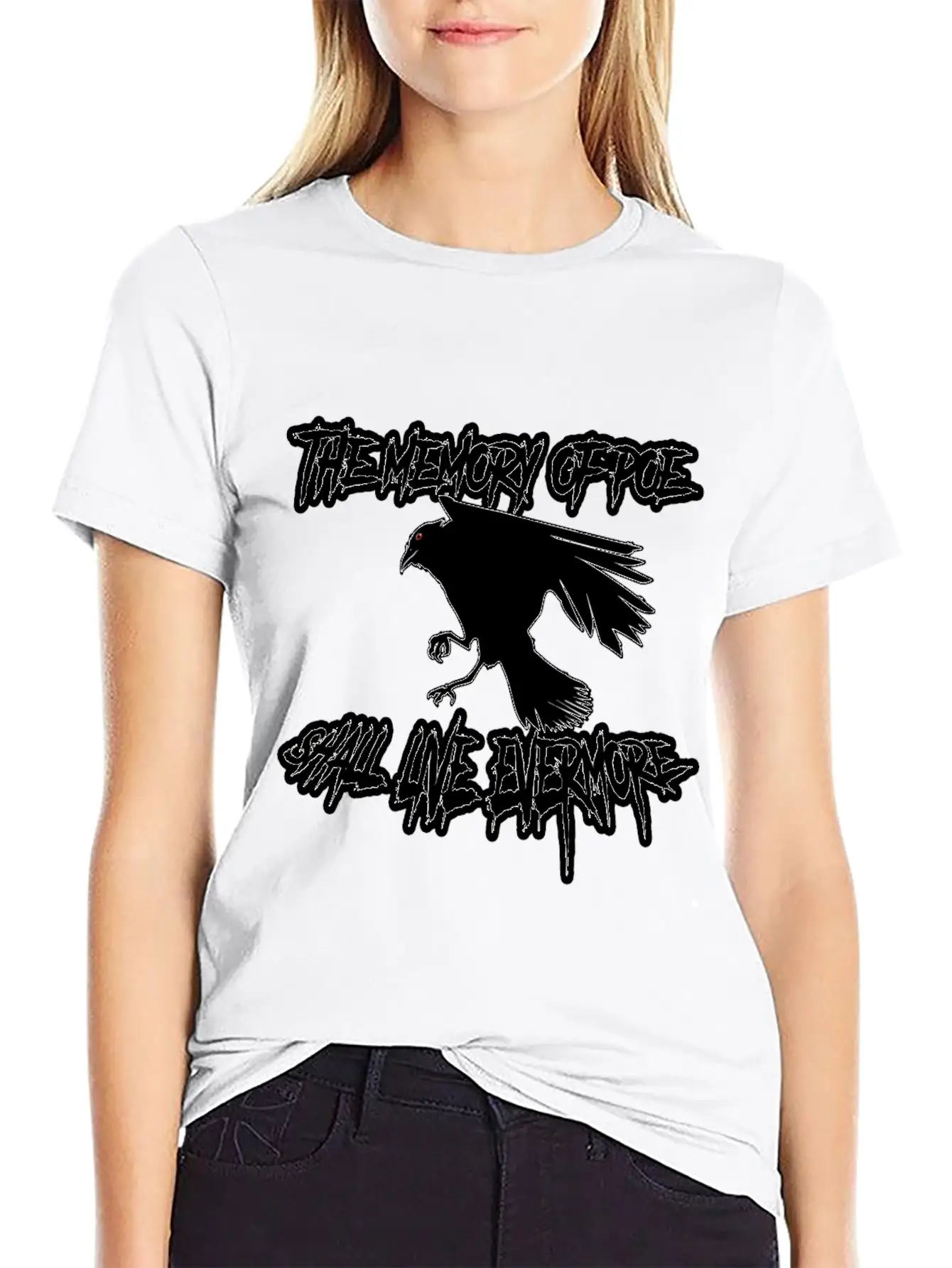 The Memory Of Poe Shall Live Evermore Unisex Casual T-Shirt – Clean Design For Daily Comfort