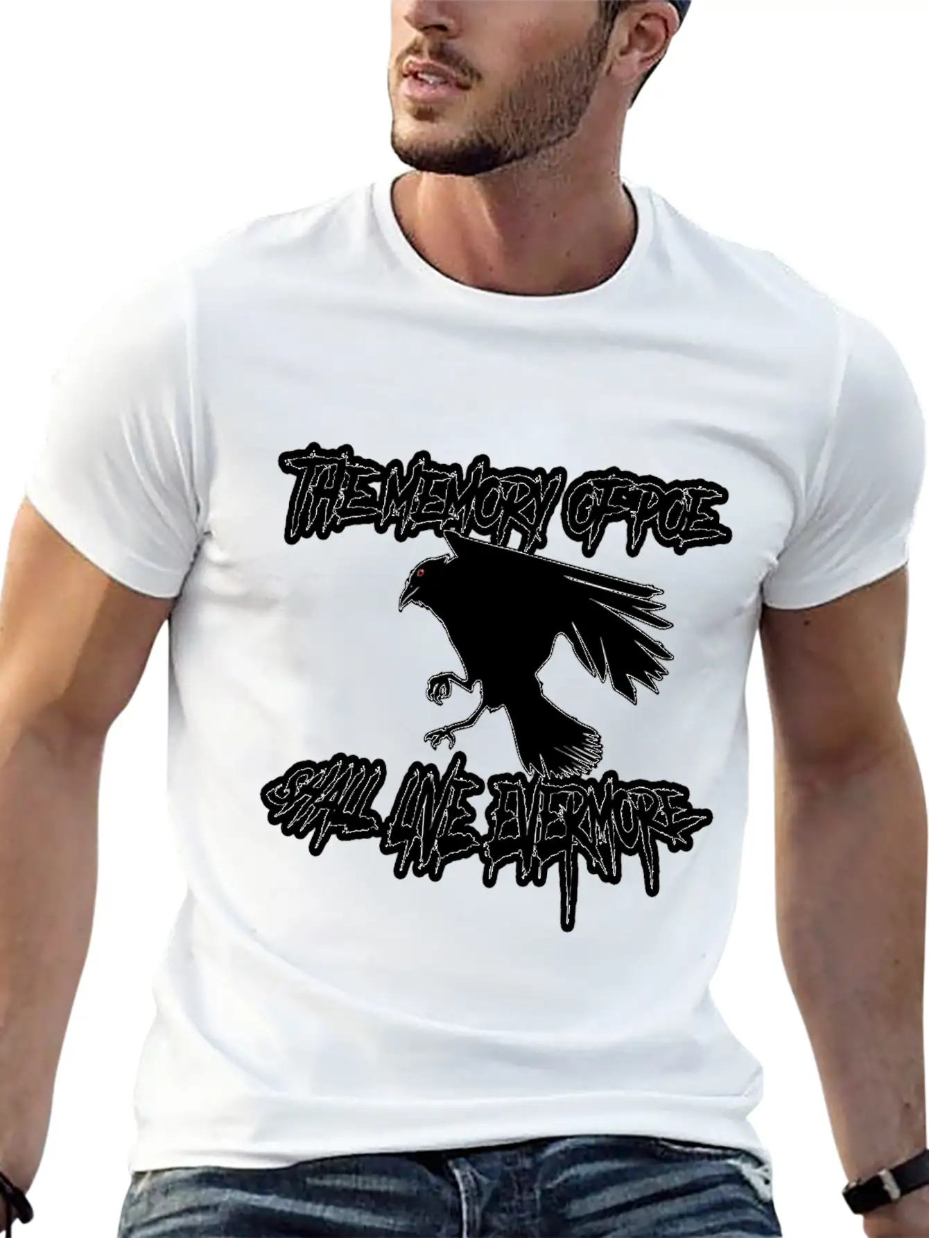 The Memory Of Poe Shall Live Evermore Unisex Casual T-Shirt – Clean Design For Daily Comfort