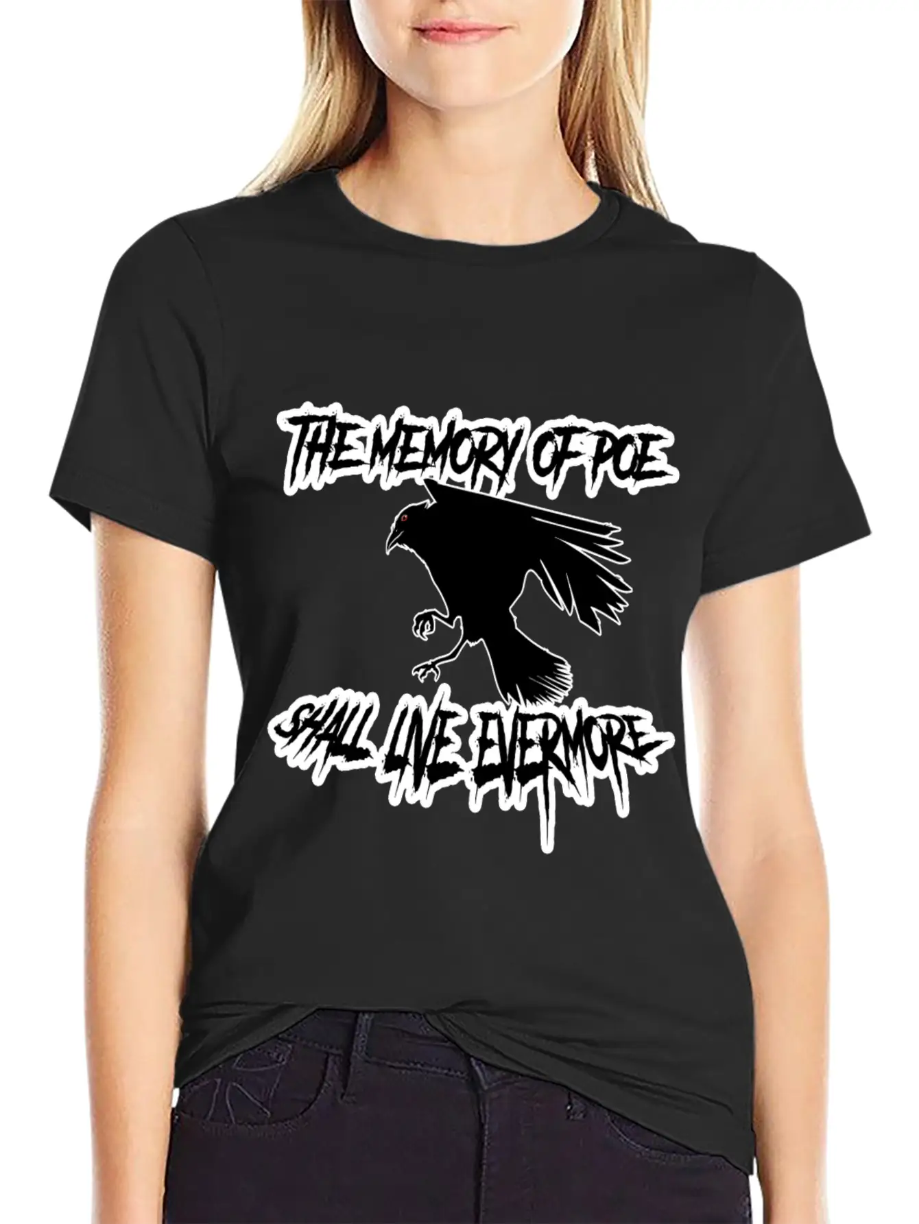 The Memory Of Poe Shall Live Evermore Unisex Casual T-Shirt – Clean Design For Daily Comfort
