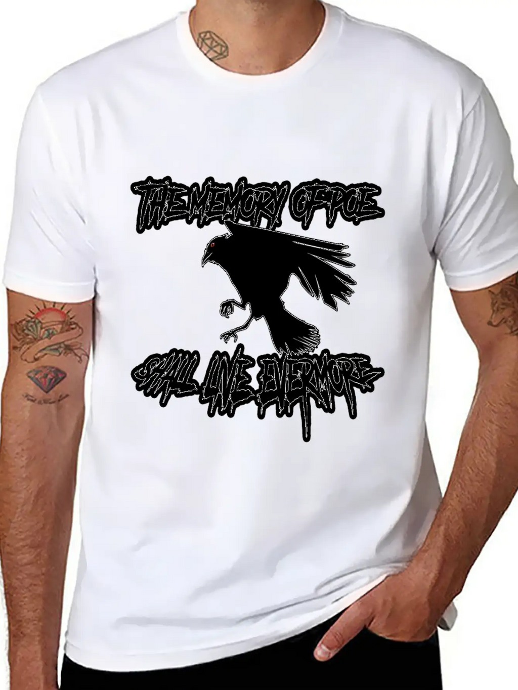 The Memory Of Poe Shall Live Evermore Unisex Casual T-Shirt – Clean Design For Daily Comfort