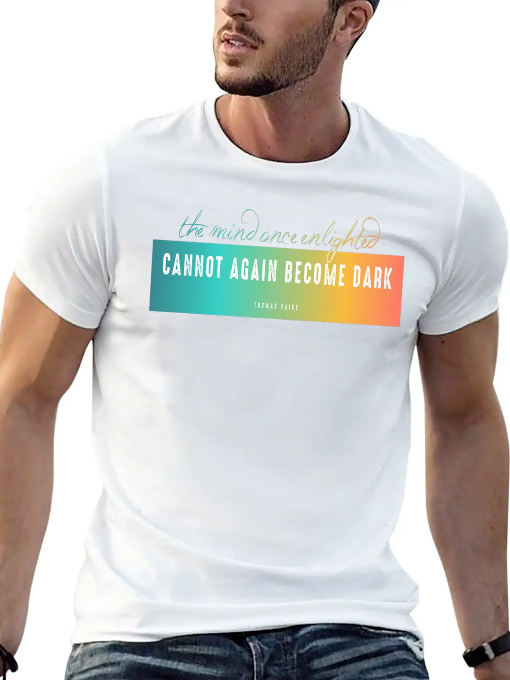 The Mind Once Enlighted Cannot Again Become Dark. Basic Graphic T-Shirt – Daily Comfort In Soft Cotton