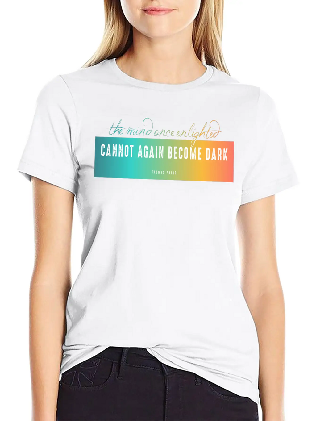 The Mind Once Enlighted Cannot Again Become Dark. Basic Graphic T-Shirt – Daily Comfort In Soft Cotton