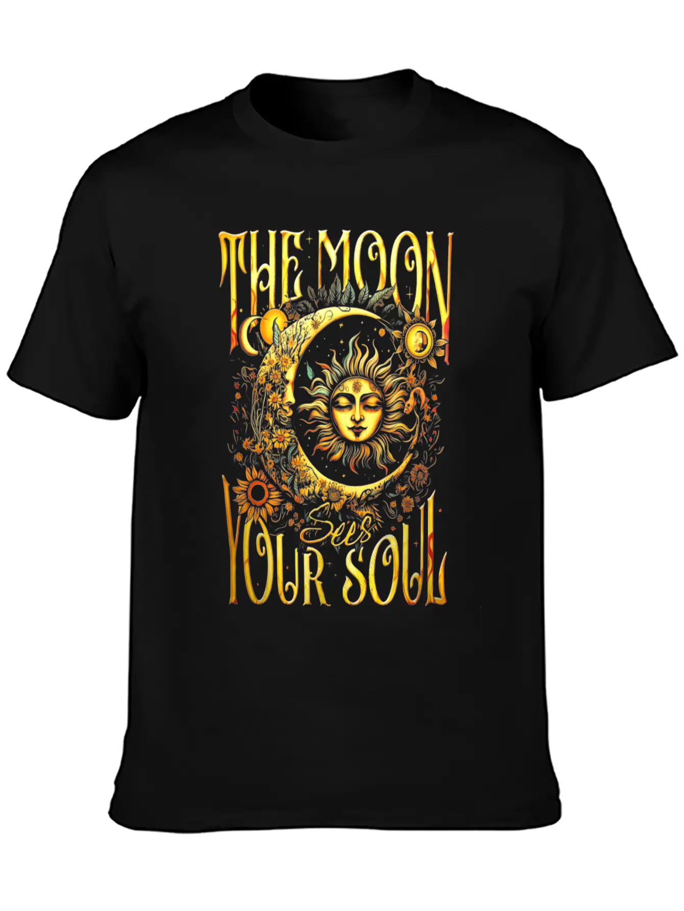 The Moon Sees Your Soul Breathable Soft Cotton T-Shirt – Timeless Casual Look