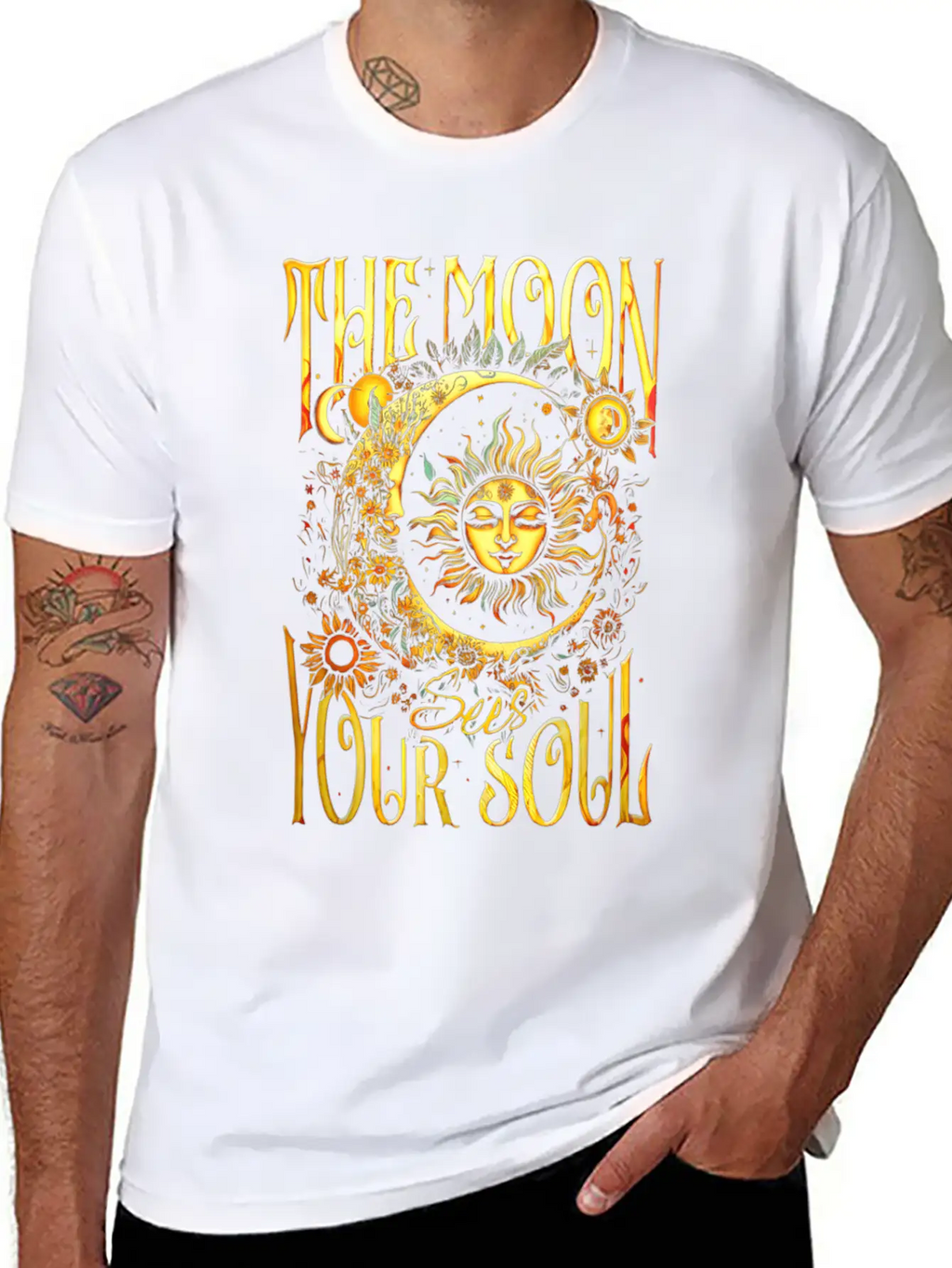 The Moon Sees Your Soul Breathable Soft Cotton T-Shirt – Timeless Casual Look