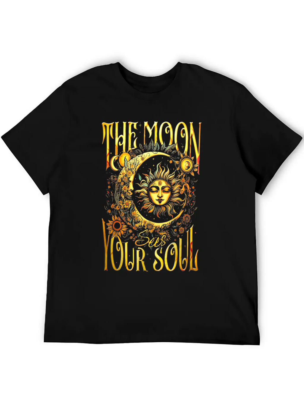 The Moon Sees Your Soul Breathable Soft Cotton T-Shirt – Timeless Casual Look