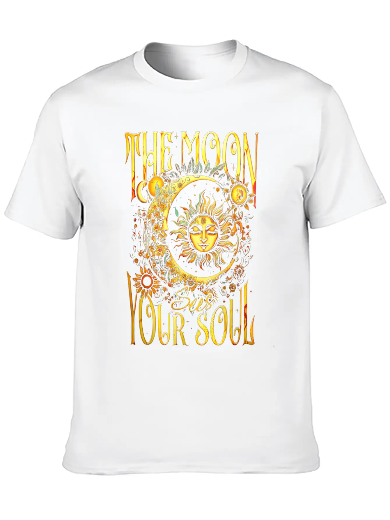The Moon Sees Your Soul Breathable Soft Cotton T-Shirt – Timeless Casual Look