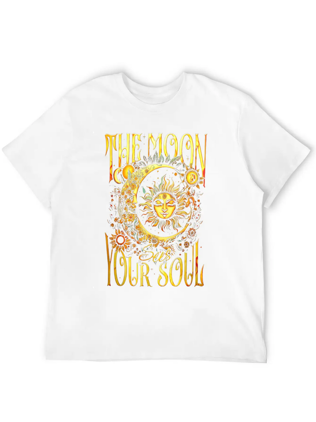 The Moon Sees Your Soul Breathable Soft Cotton T-Shirt – Timeless Casual Look