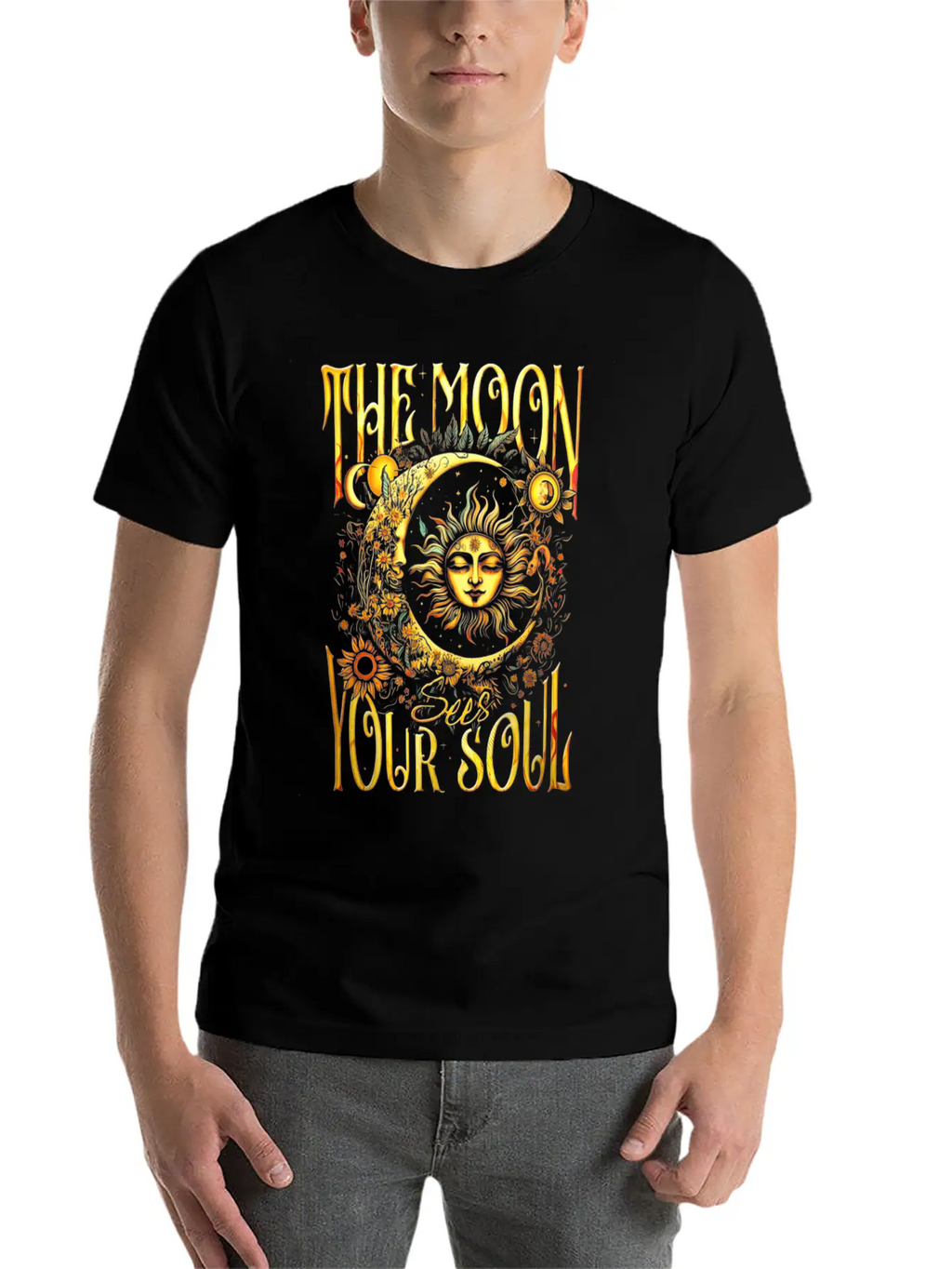 The Moon Sees Your Soul Breathable Soft Cotton T-Shirt – Timeless Casual Look