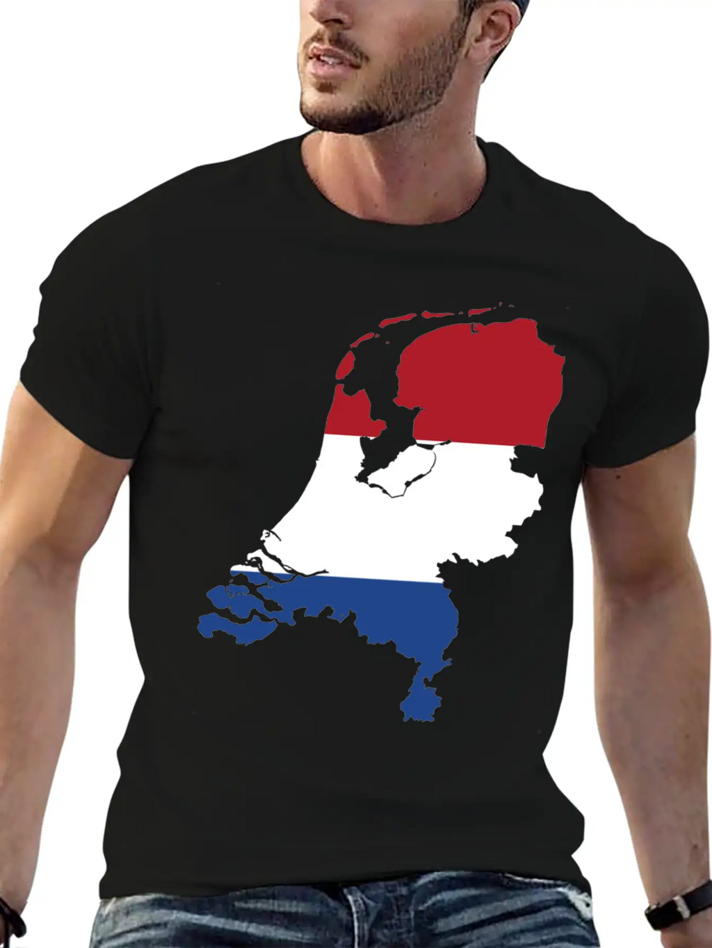 The Netherlands & Flag Breathable Soft Cotton T-Shirt – Timeless Casual Look