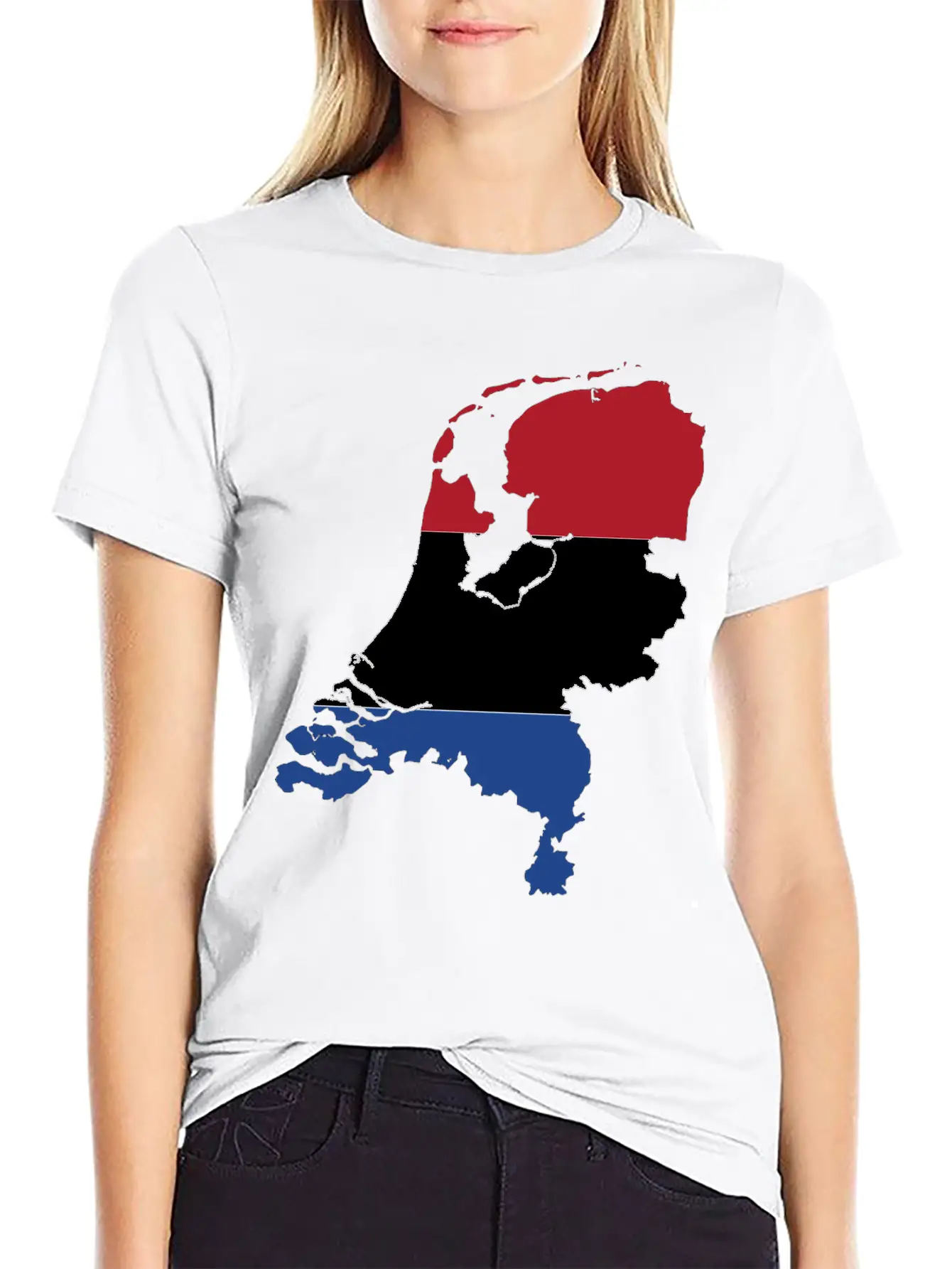 The Netherlands & Flag Breathable Soft Cotton T-Shirt – Timeless Casual Look